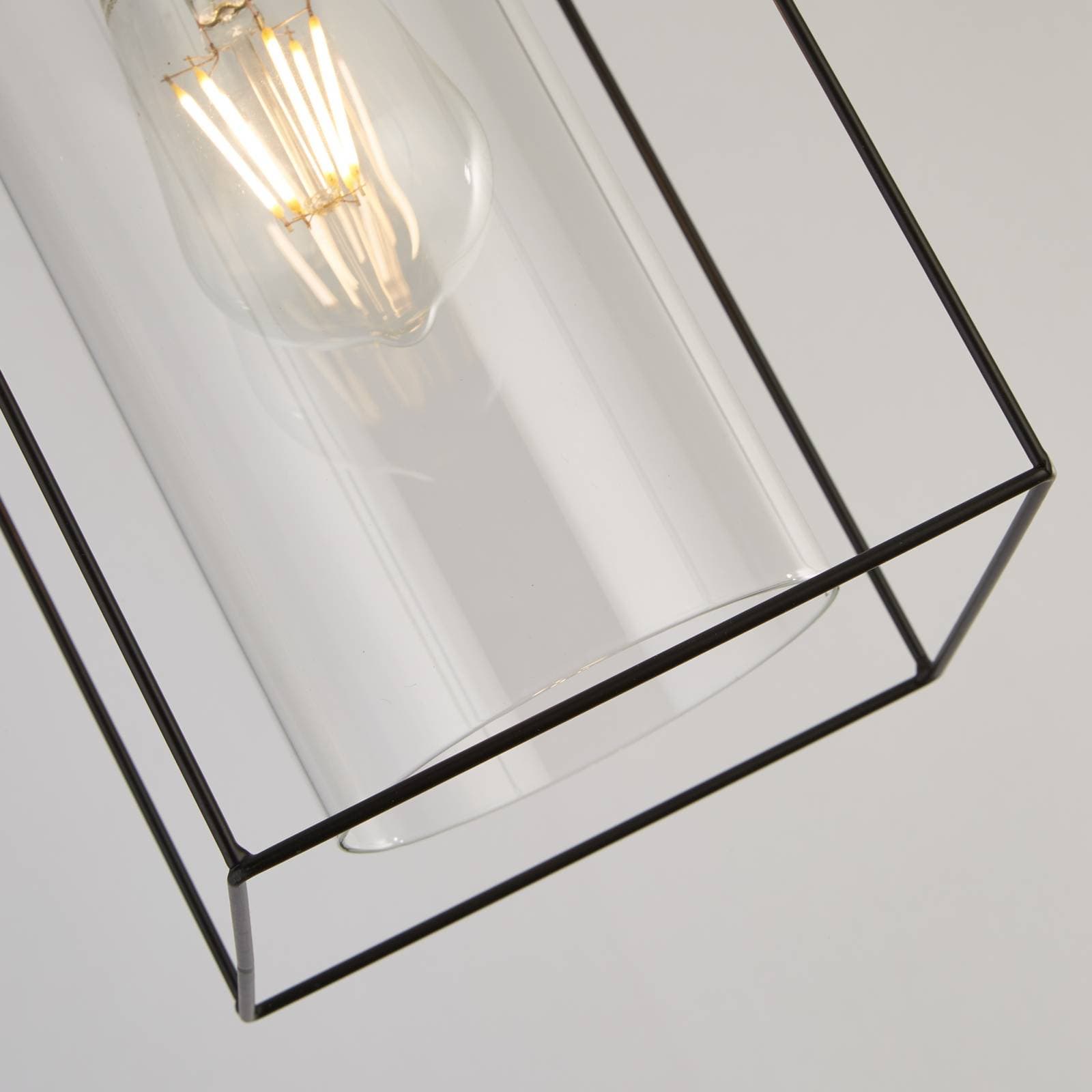 Závesné svietidlo Vesperon, transparentné, sklo, 1-pl., 15 cm