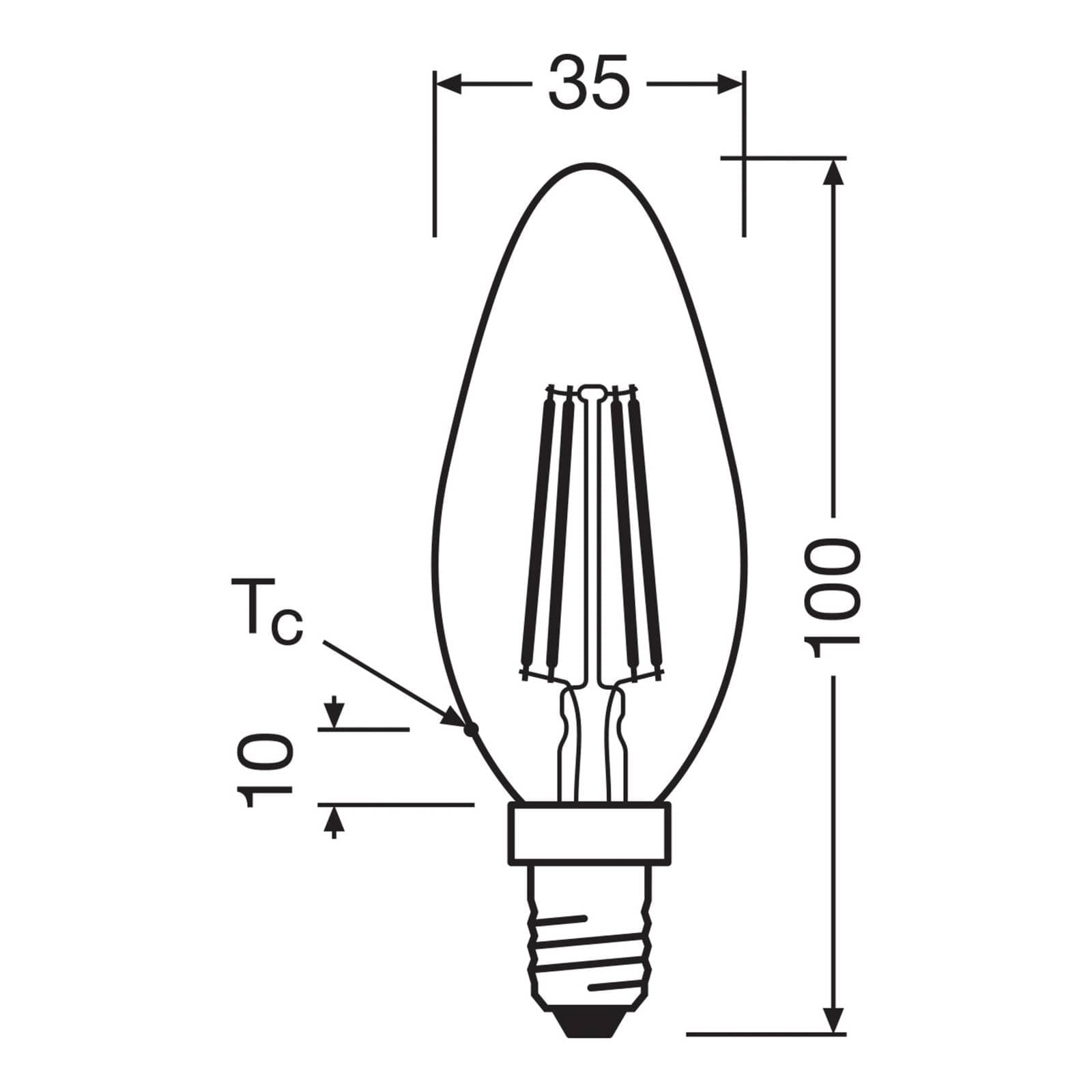 OSRAM LED sviečka matná E14 2,2W 827 EEK A 3-pack