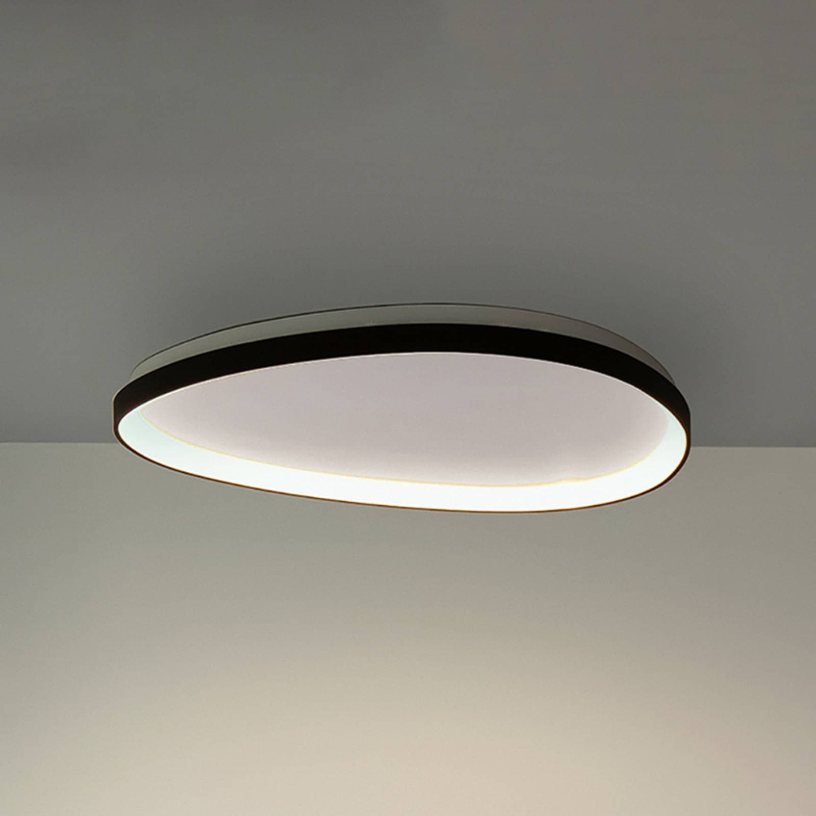 Stropné LED svetlo IDEAL LUX Gemini, čierne, 61 cm, 2700 K, zapnutie/vypnutie