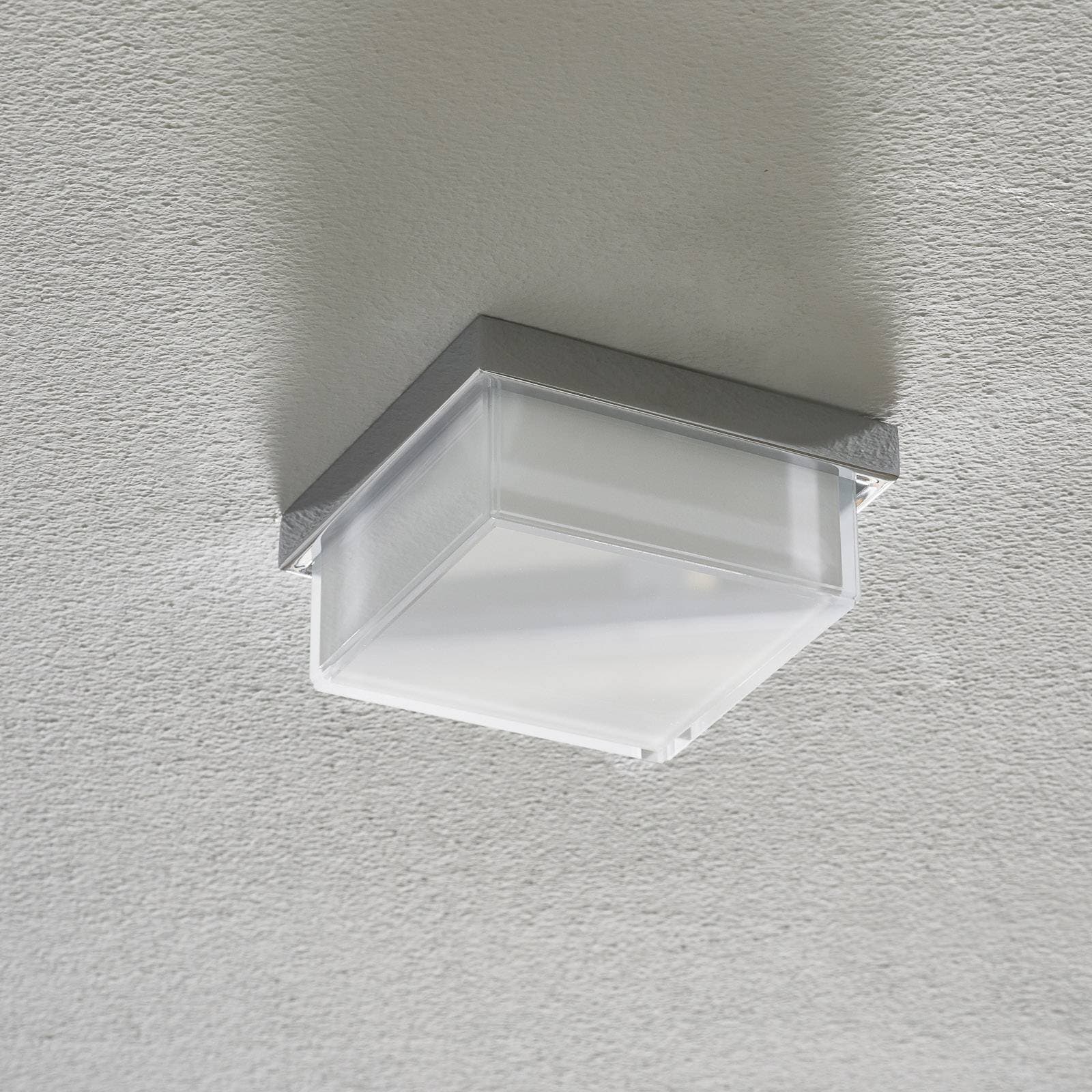 Helestra Cosi stropné LED svietidlo chróm 11x11 cm