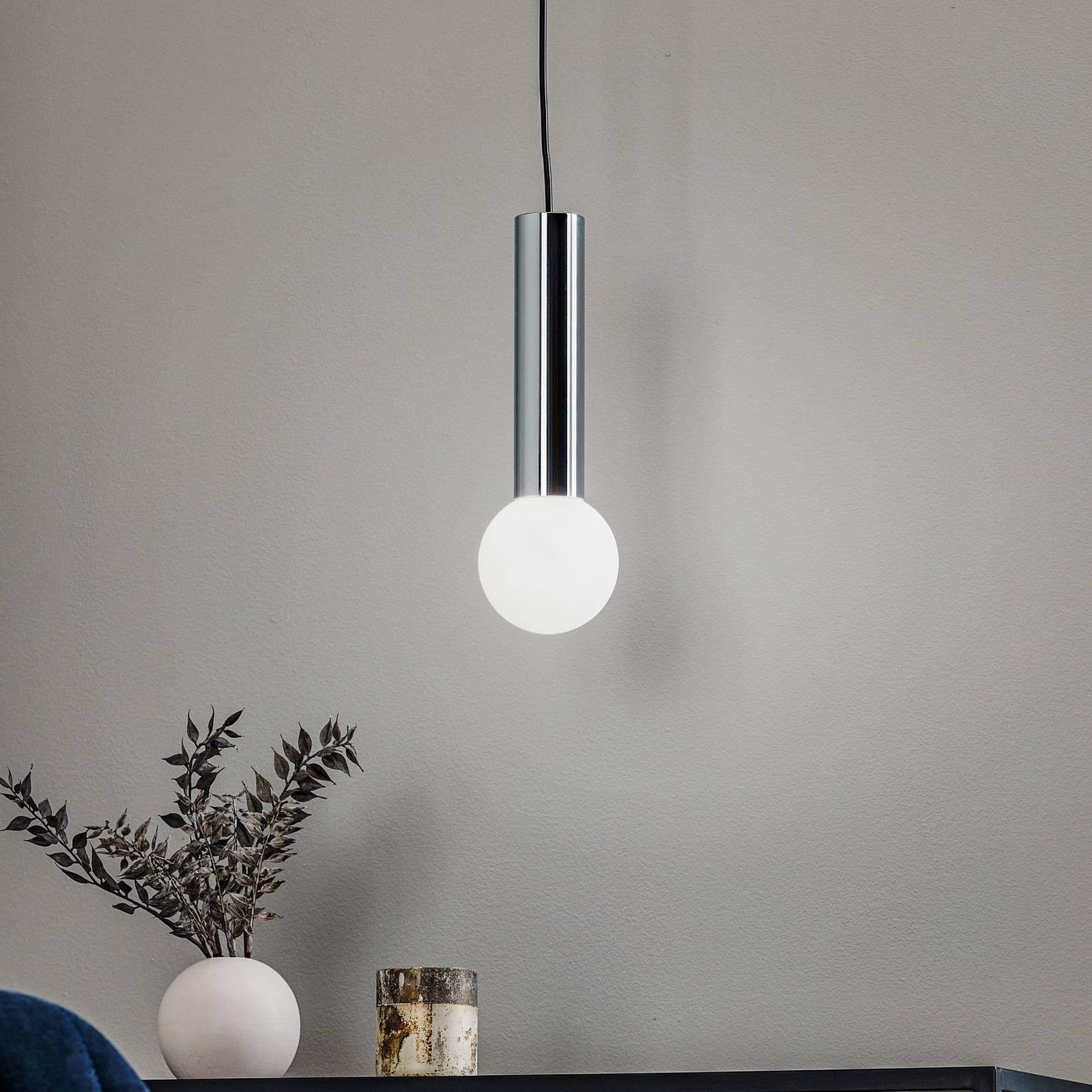 LEDS-C4 Mist kúpeľňová závesná lampa IP44 chróm