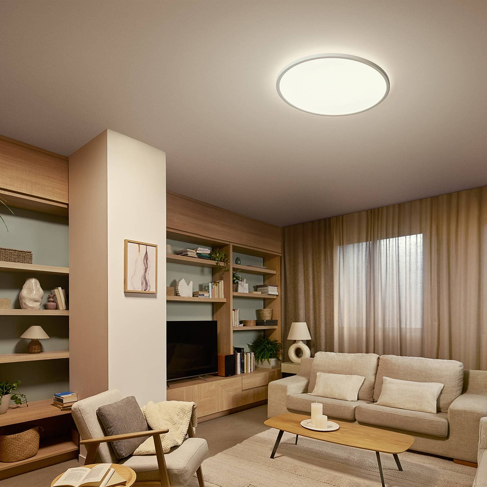Stropné LED svetlo Philips Superslim, biele, CCT, stmievateľné