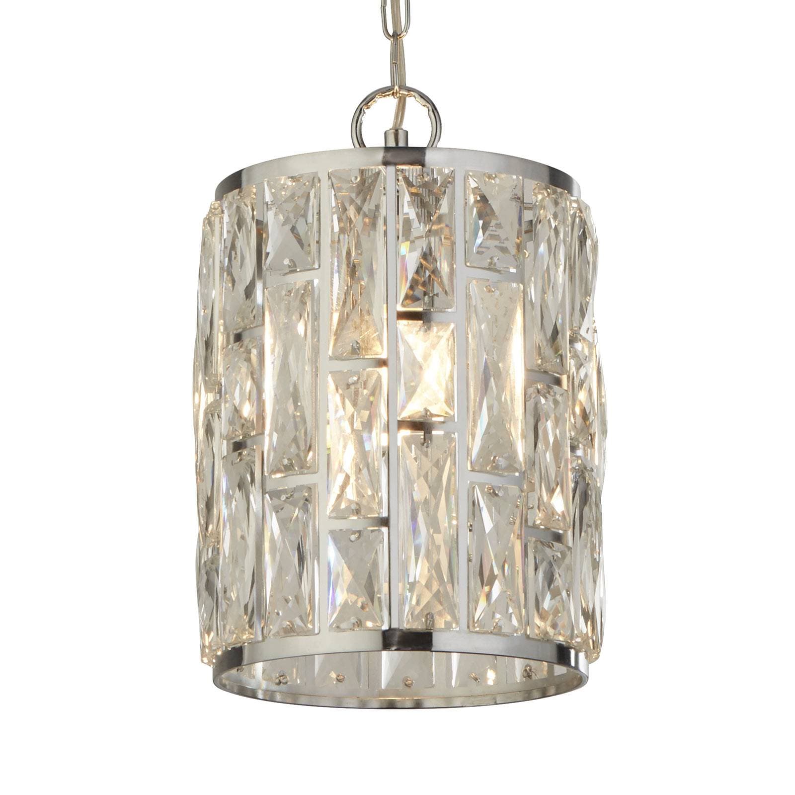 Závesná lampa Bijou, tienidlo krištáľ, Ø 22 cm
