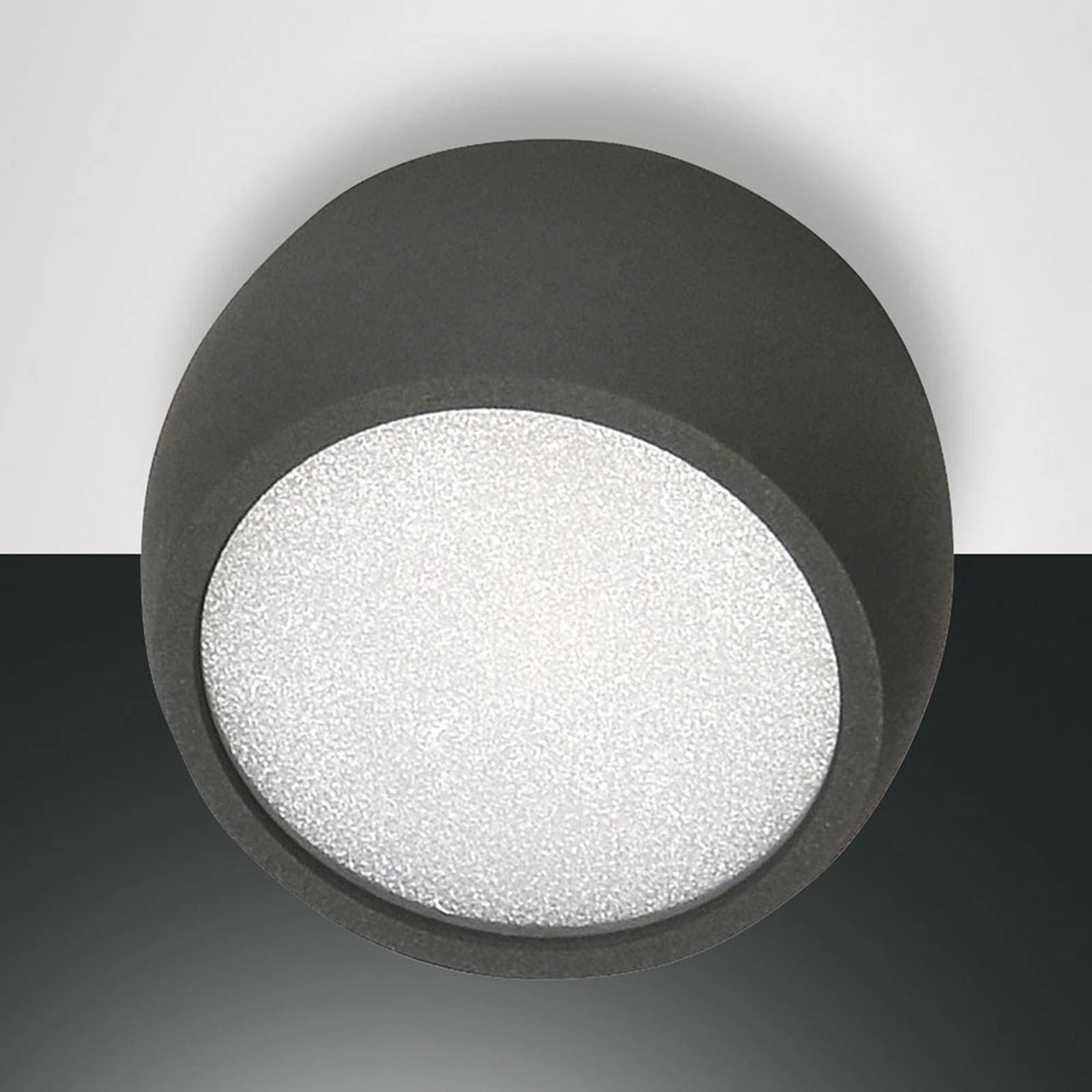 LED stropné svietidlo Vasto, antracit, Ø 8 cm, 120°, hliník