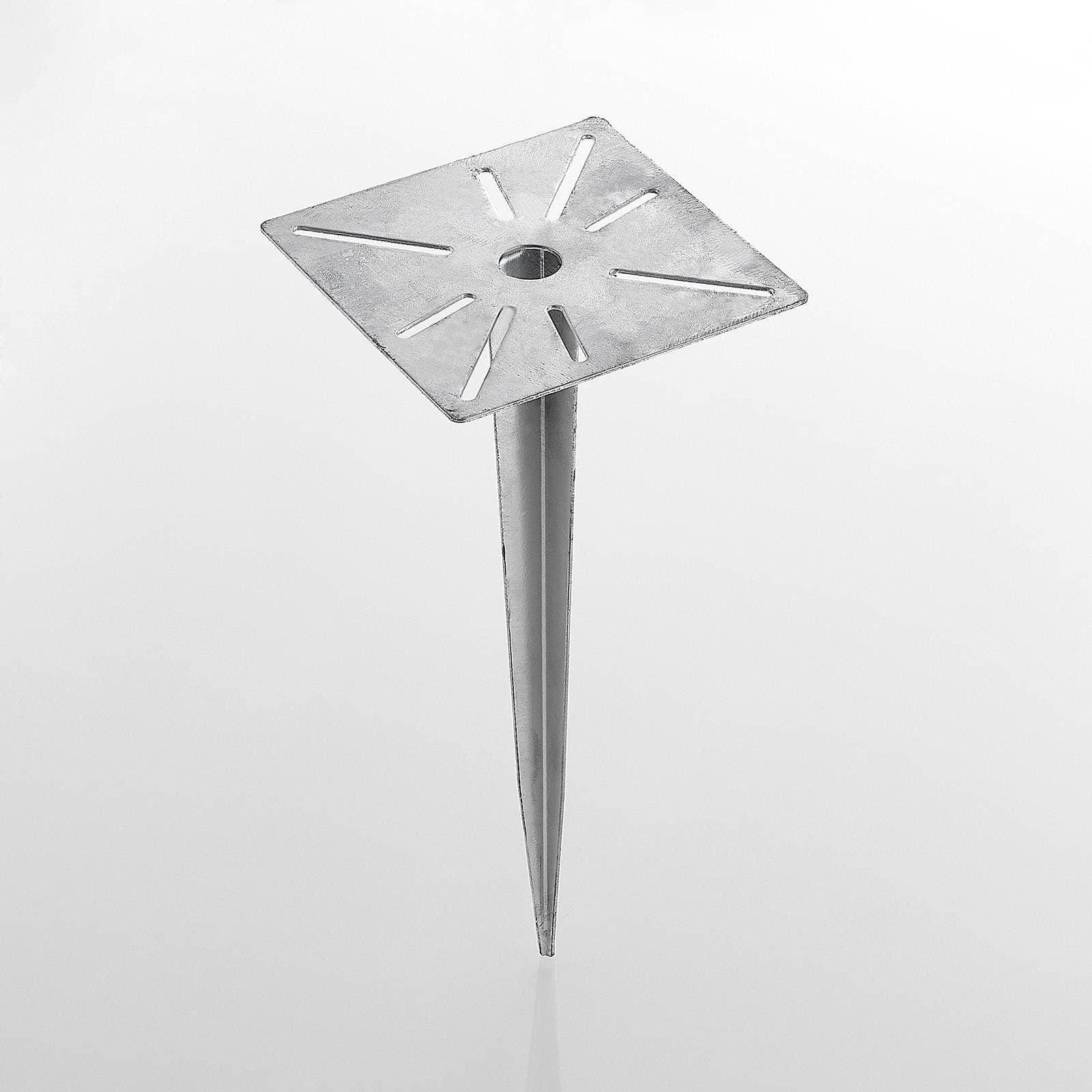 Lucande zemný hrot Cadis, strieborná farba, kov, výška 38 cm