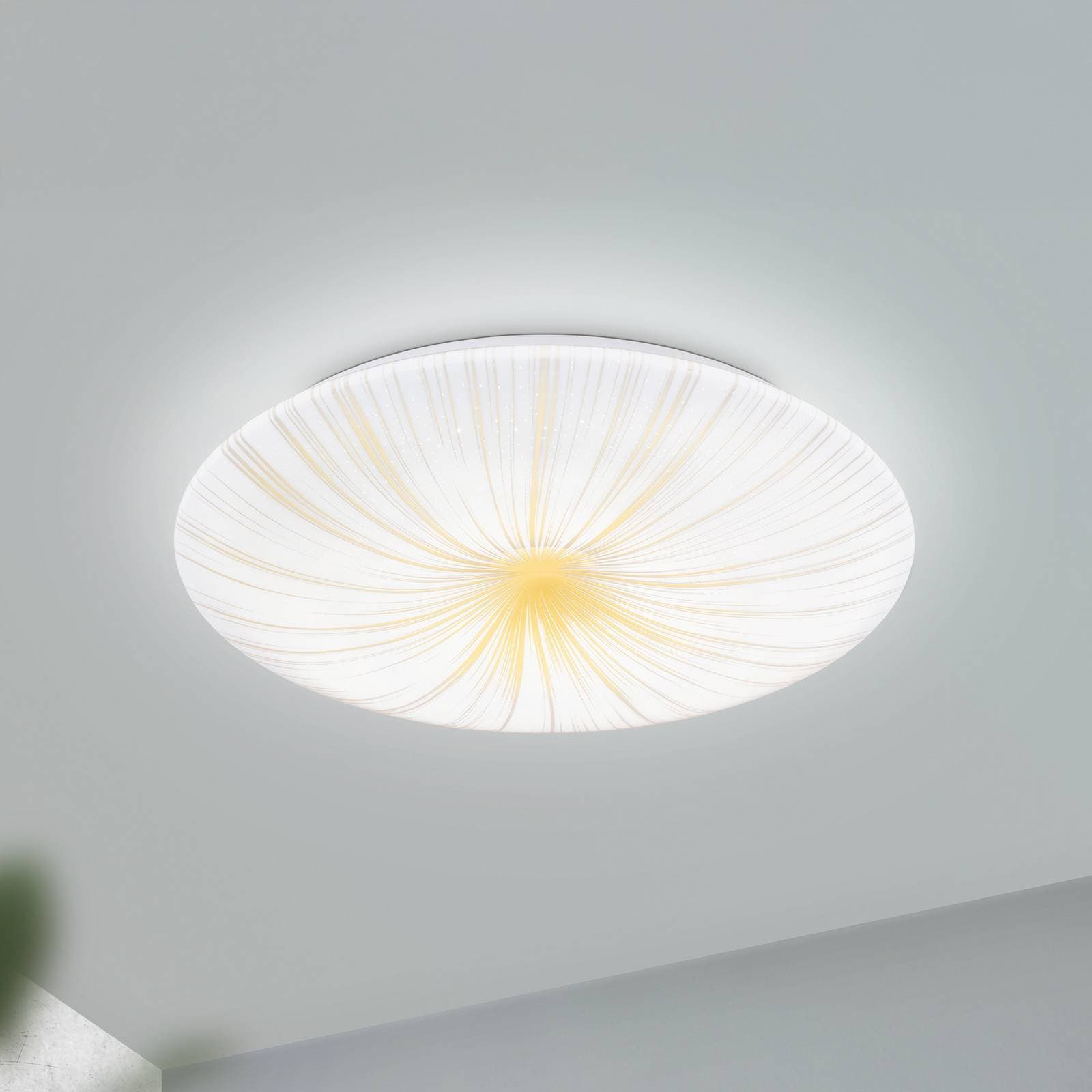 Nieves 1 LED stropné svietidlo s lúčovým dizajnom Ø31cm