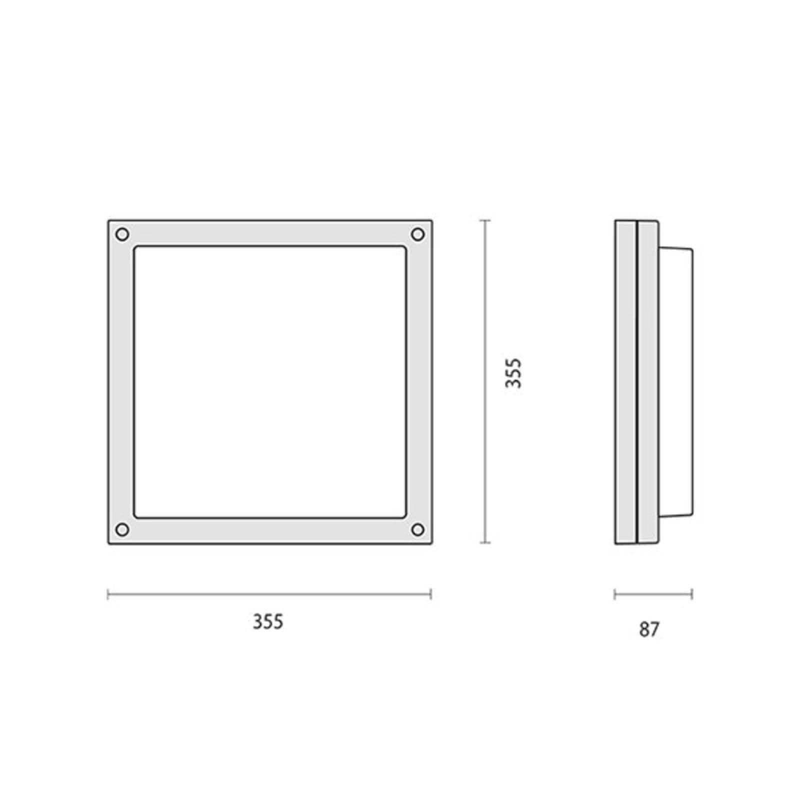 Nástenné LED svietidlo Bliz Square 40 3000 K biele