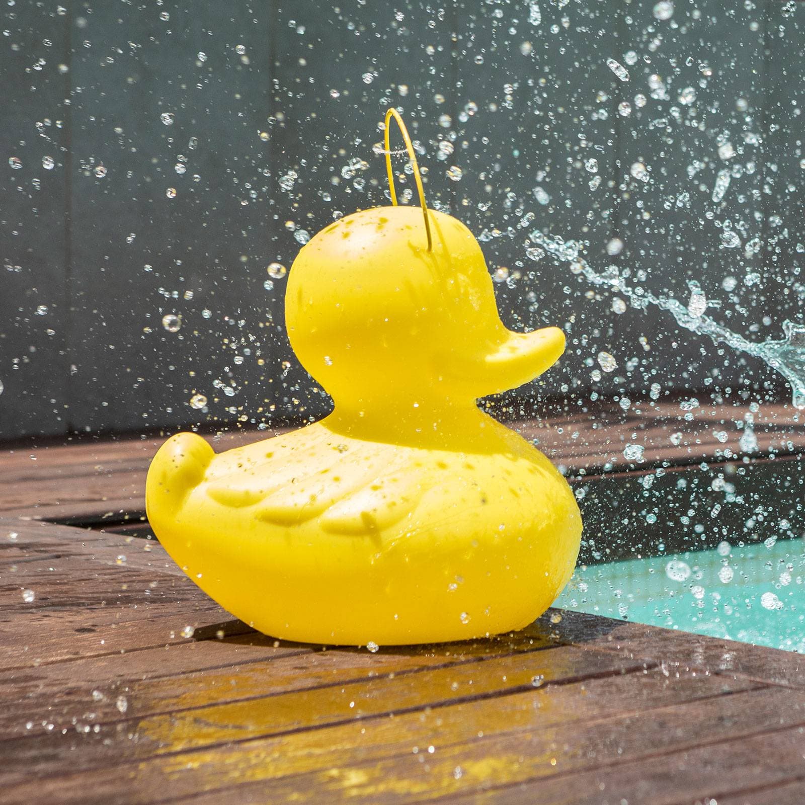 LED dizajnové svietidlo DUCK-DUCK S pre exteriér v žltej farbe