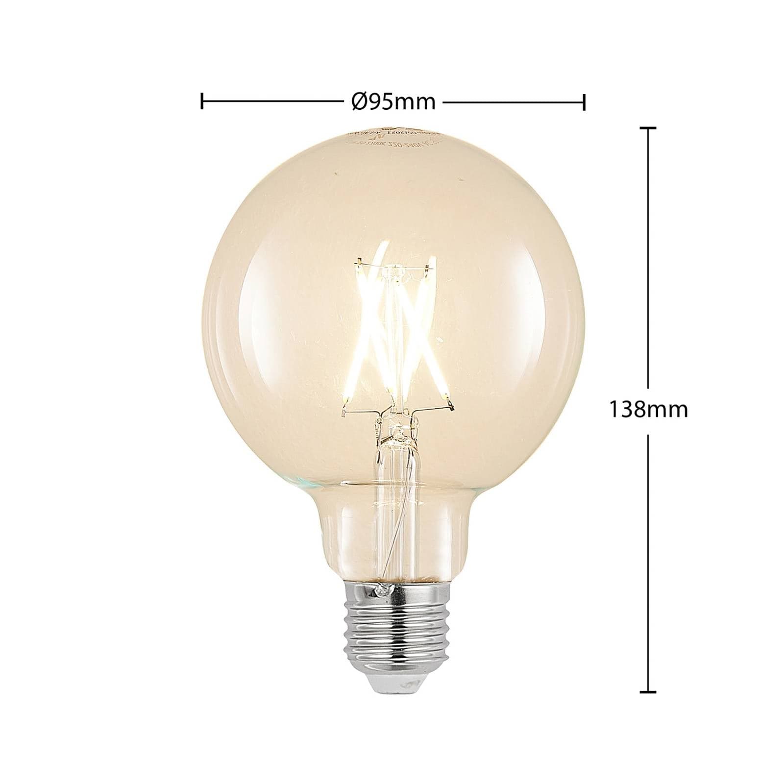 LED žiarovka E27 4W 2 700K G95 globe číra sada 3ks