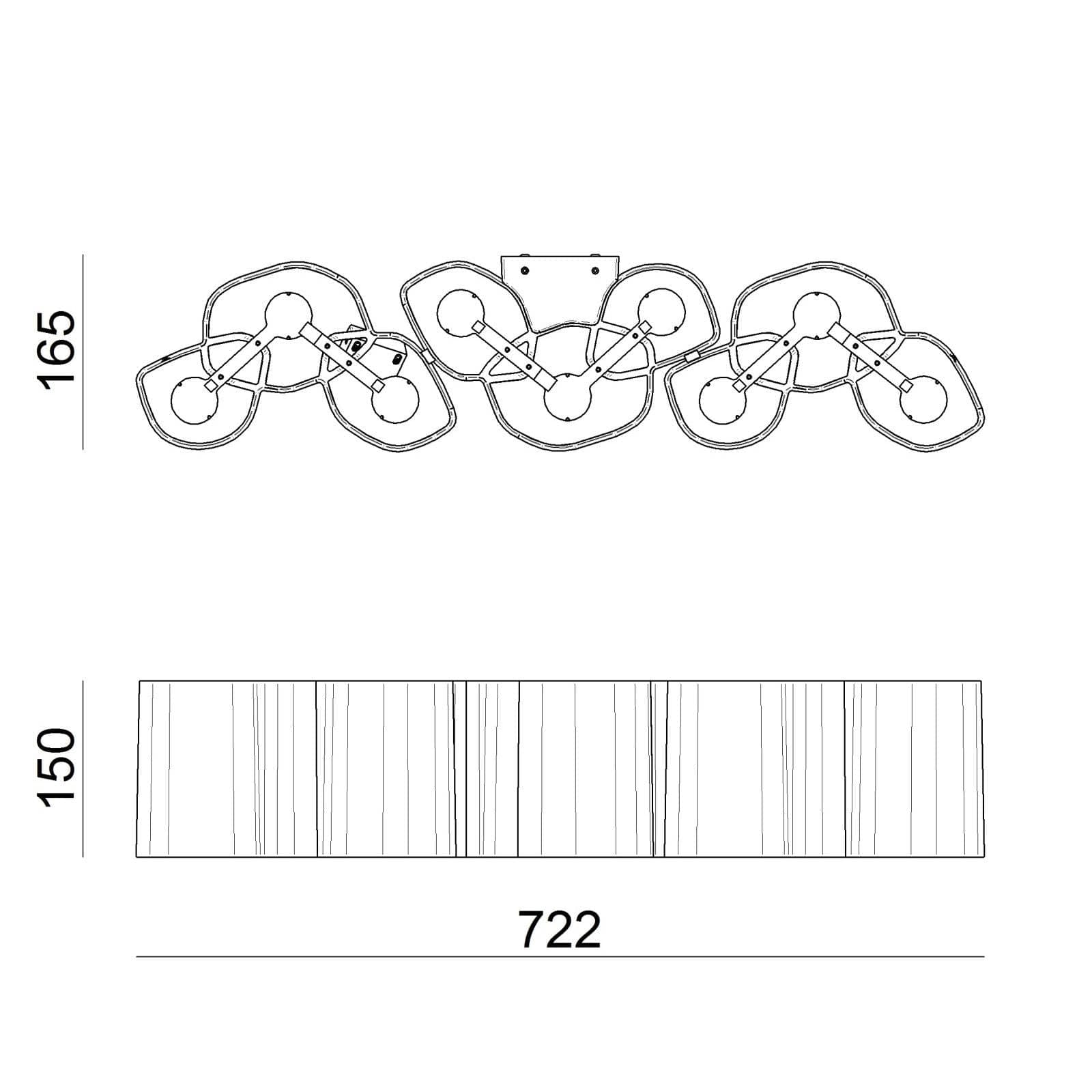 LED nástenné svetlo Honey 72,2 cm, stmievateľné