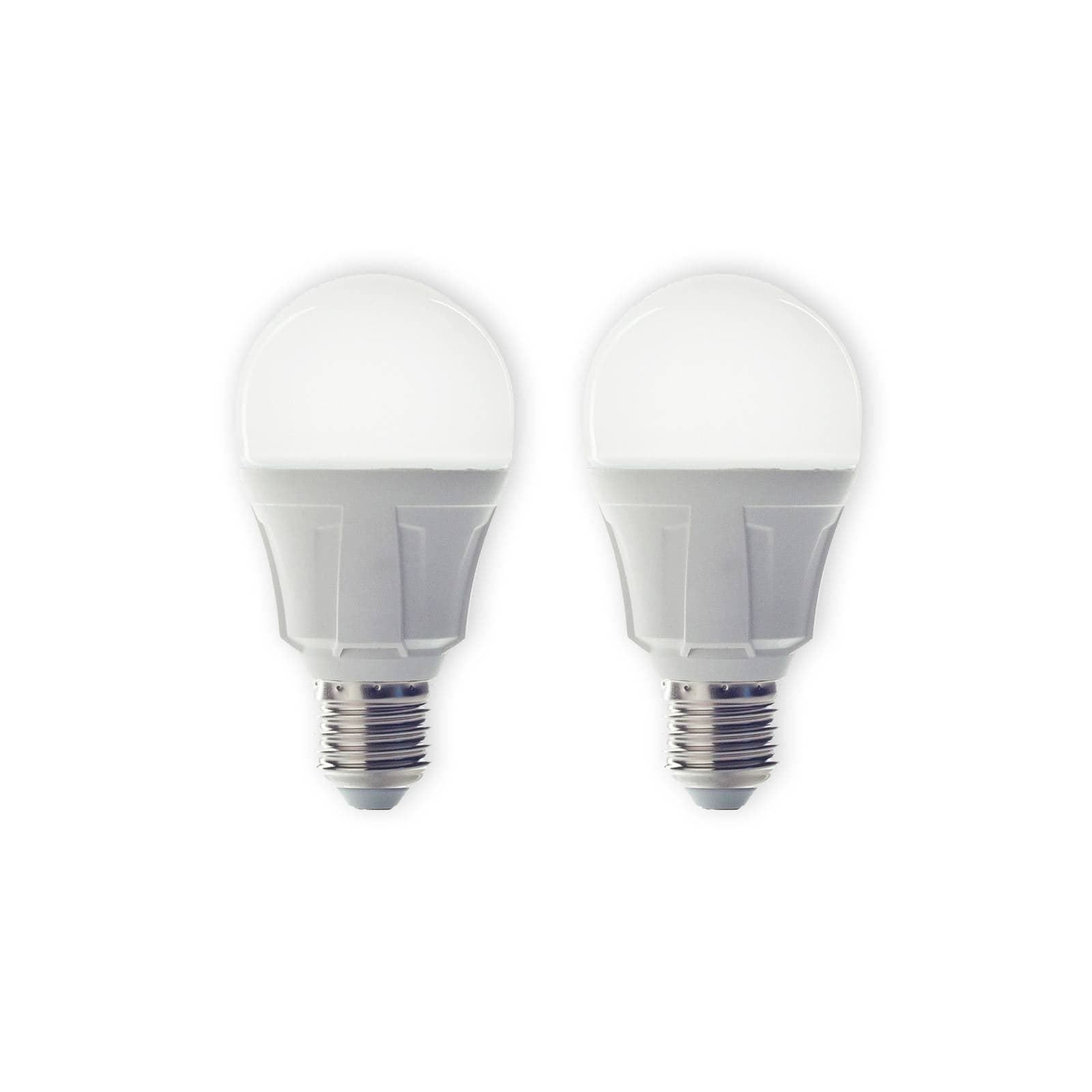 Lindby LED žiarovka, sada 2 ks, E27, 8,5 W, matná, 3 000 K