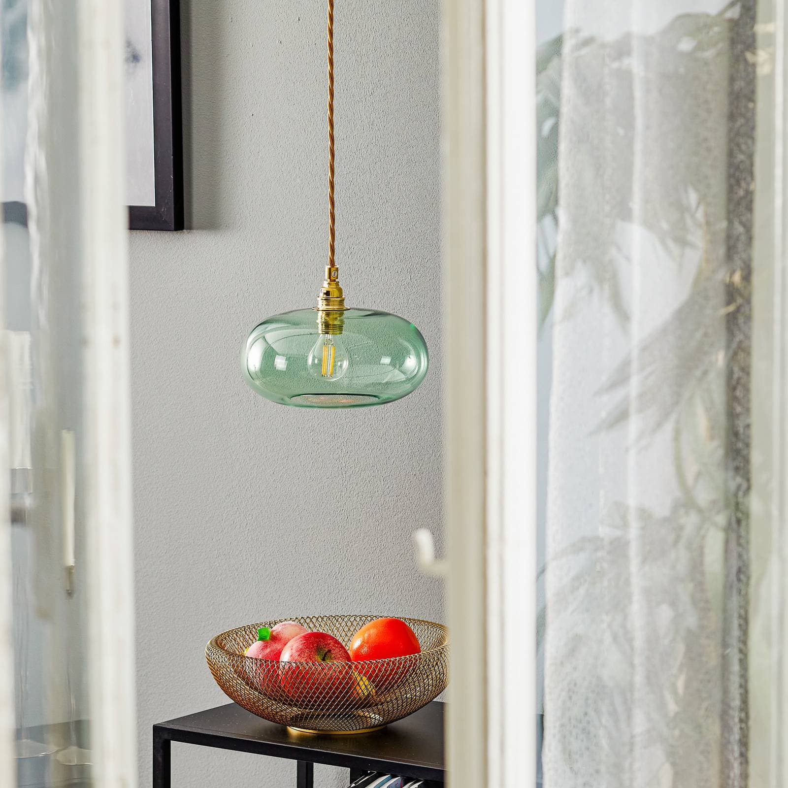EBB & FLOW Horizon závesná lampa zelená Ø 21 cm