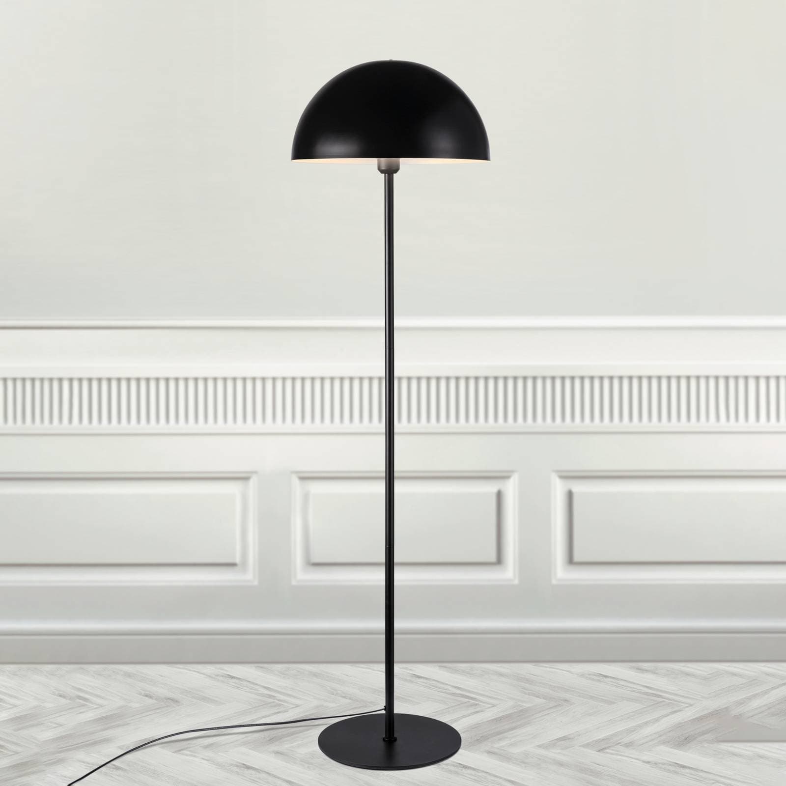 Stojacia lampa Ellen 40 kovové tienidlo, čierna