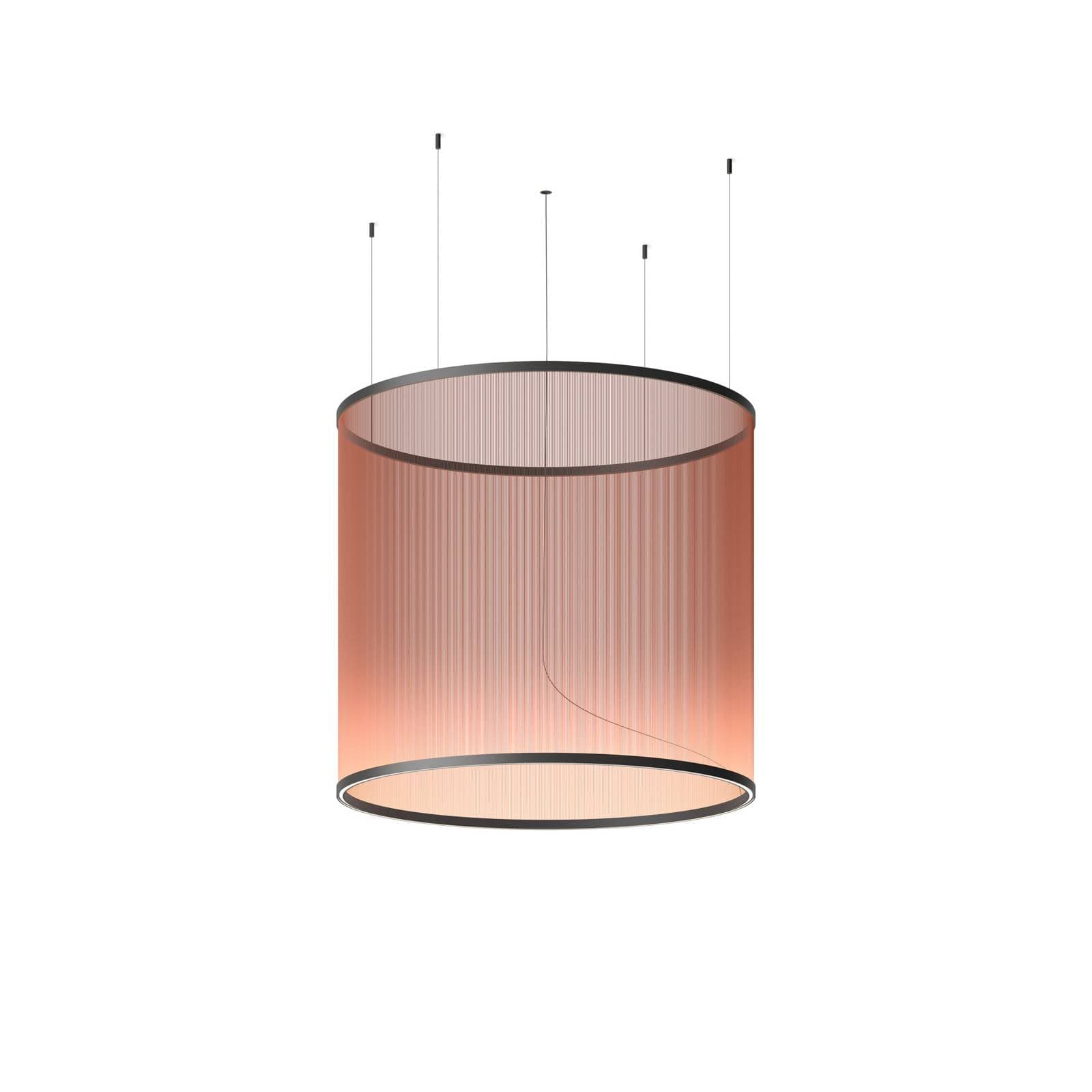 Vibia LED závesné svietidlo ARRAY červenohnedá 113x124 valec 927 stmievateľné