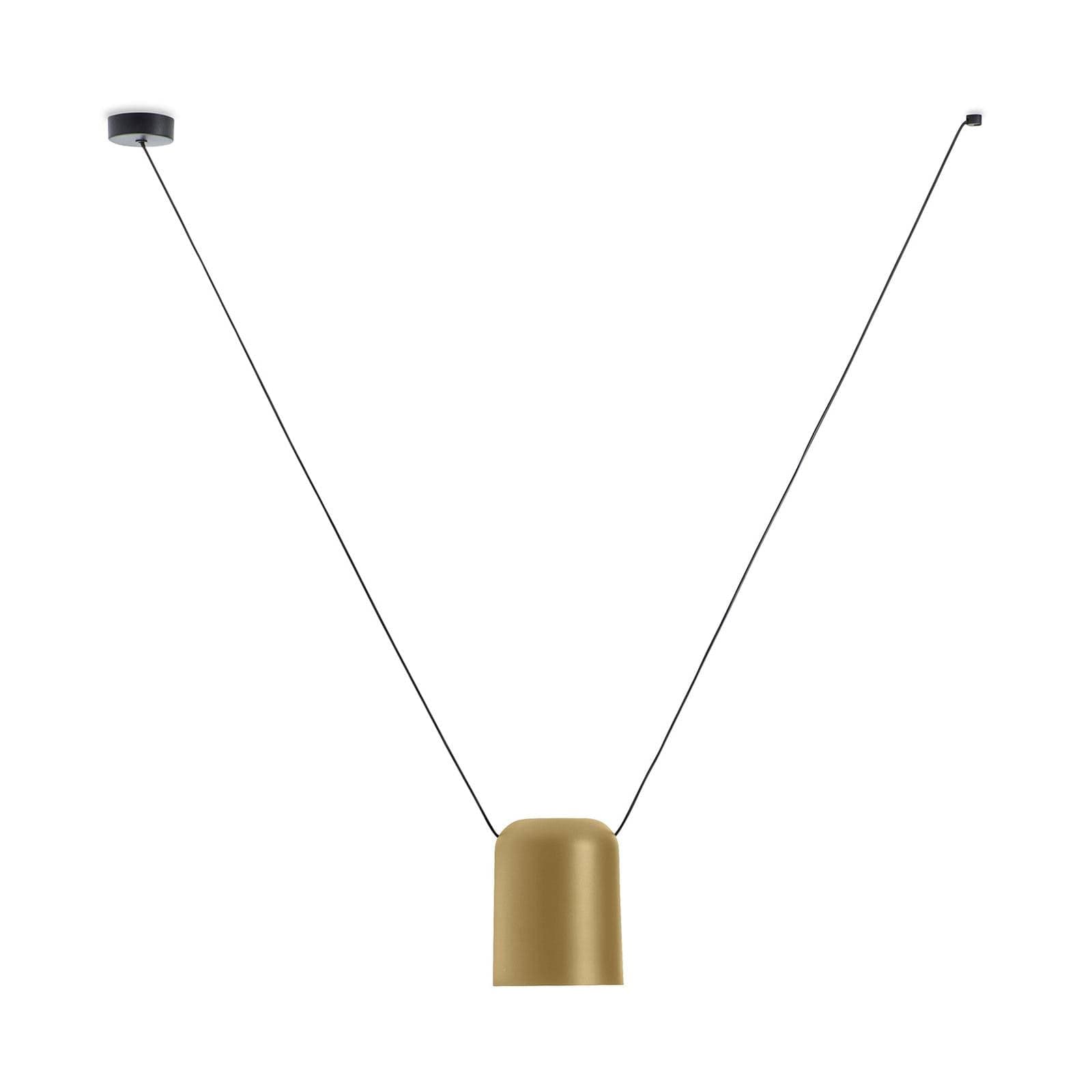 LEDS-C4 Attic závesná lampa valec Ø15 cm zlatá