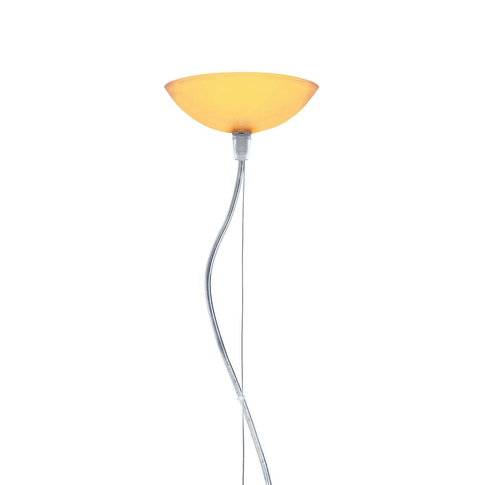Kartell FL/Y závesné svietidlo, Ø 52 cm, jantárová