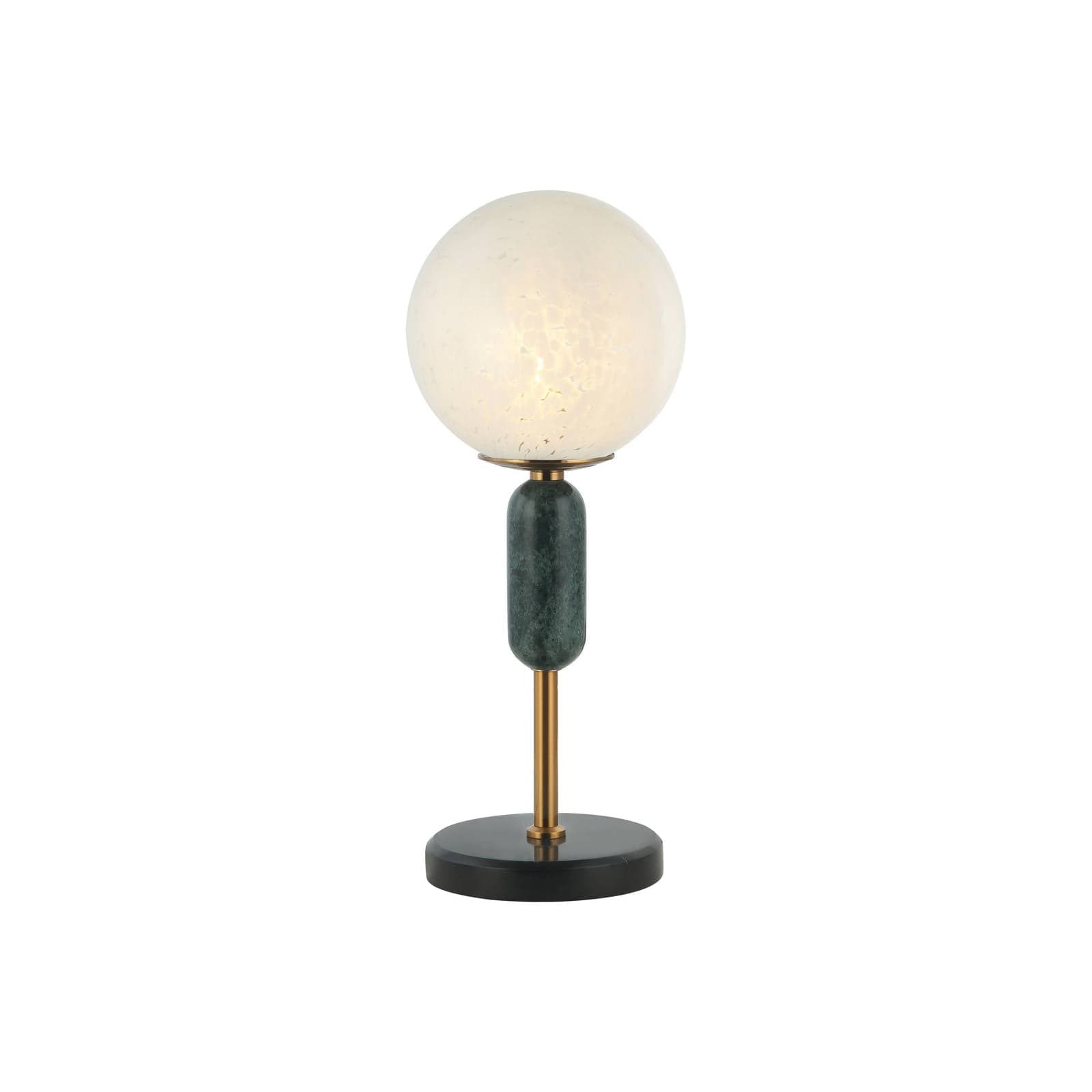 Stolová lampa Polly tienidlo sklo, mramorový prvok