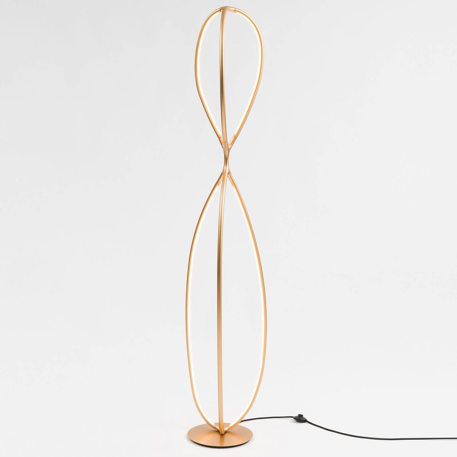 Artemide Arrival LED stojaca lampa, mosadz