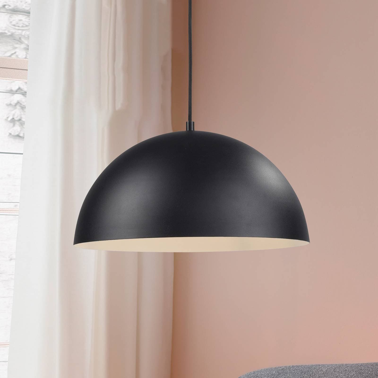Schöner Wohnen závesné svietidlo Ali čierna, železo, Ø 38 cm, E27