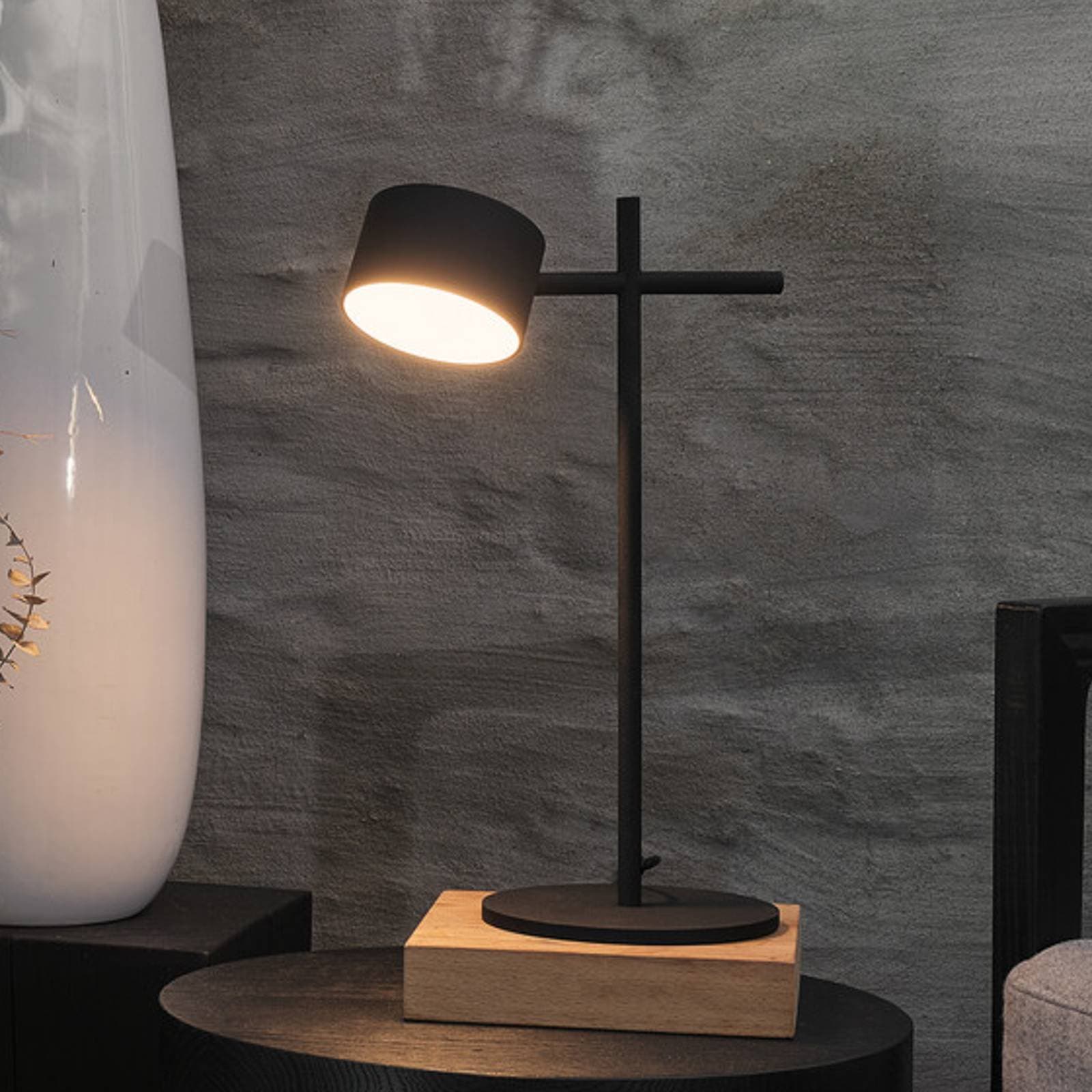 OSRAM stolová LED lampa Decor Kyoto, hliník, čierna, stmievateľné