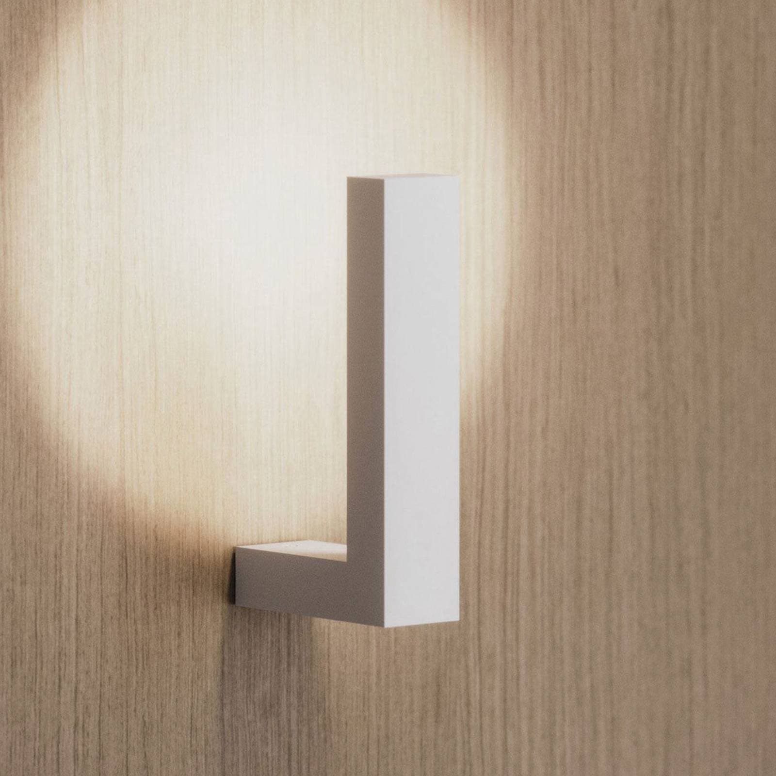 Fabbian LED nástenné svietidlo Lancetta, biele, kov, 3 000 K