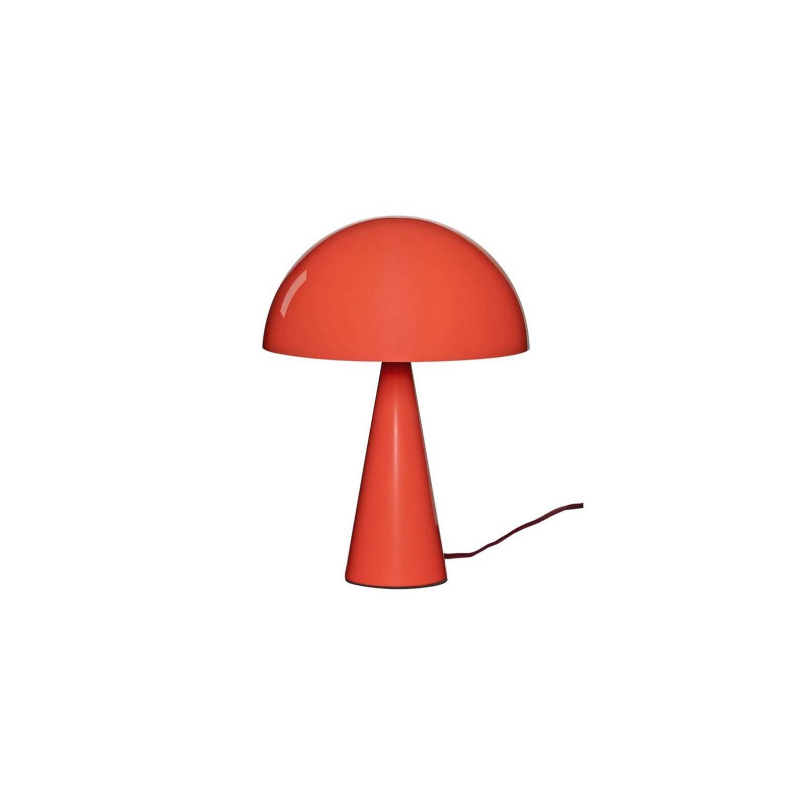 HÜBSCH stolová lampa Mush Mini, svetločervená, kov, výška 25 cm