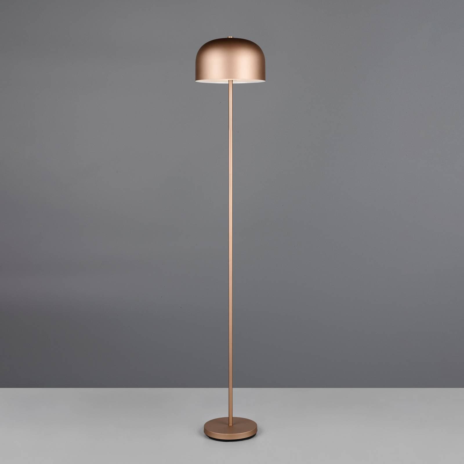 LED akumulátorová stojaca lampa Jeff, coffee, stmievateľná, výška 147 cm