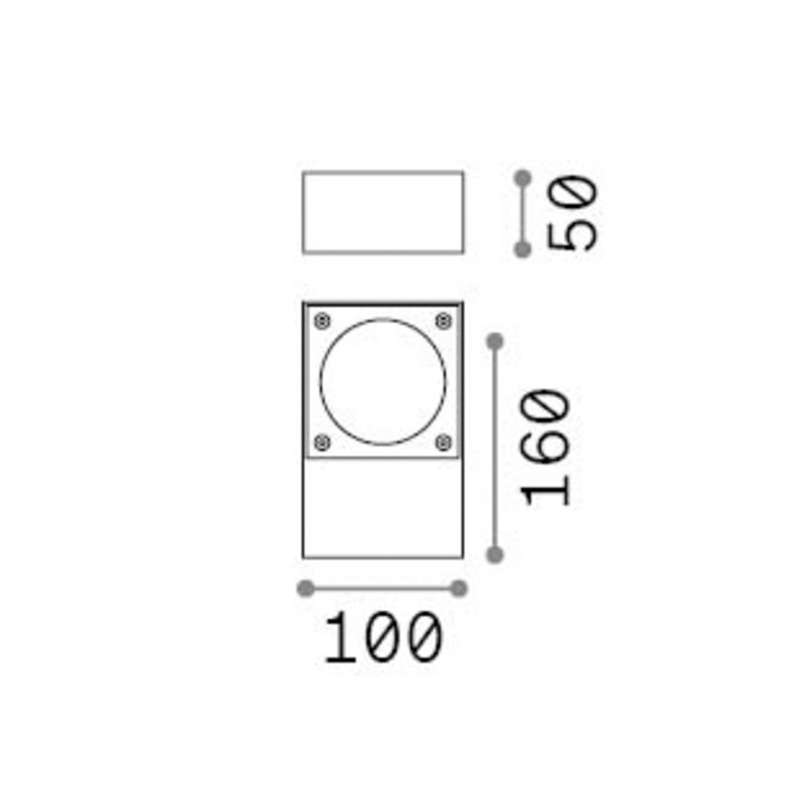 Vonkajšie nástenné svietidlo IDEAL LUX Sirio, antracitová, šírka 10 cm, kov