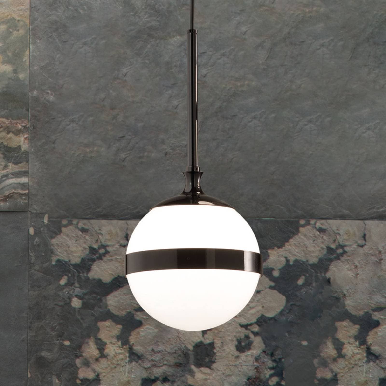 Závesná lampa Peggy biela/čierna