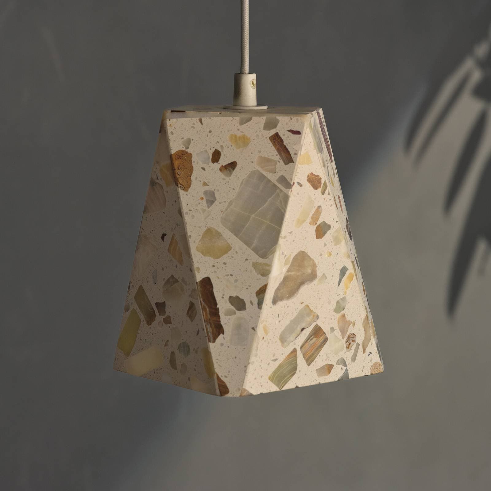 Závesné svietidlo OSRAM Decor Gleam Box, terrazzo, béžová, E27