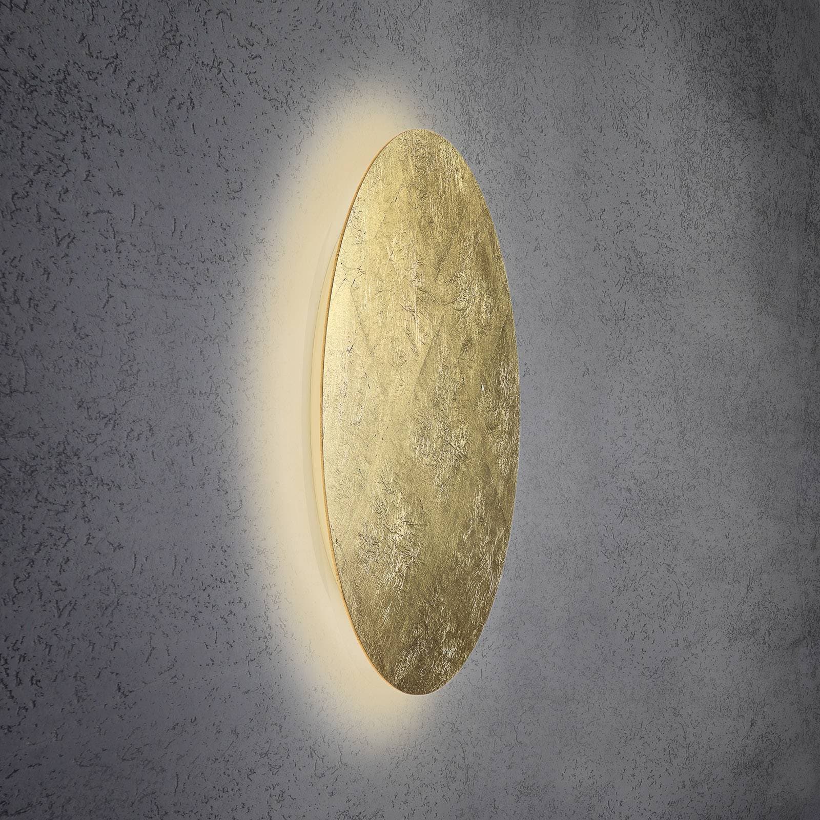 Escale Blade nástenné LED, lístkové zlato, Ø 79 cm