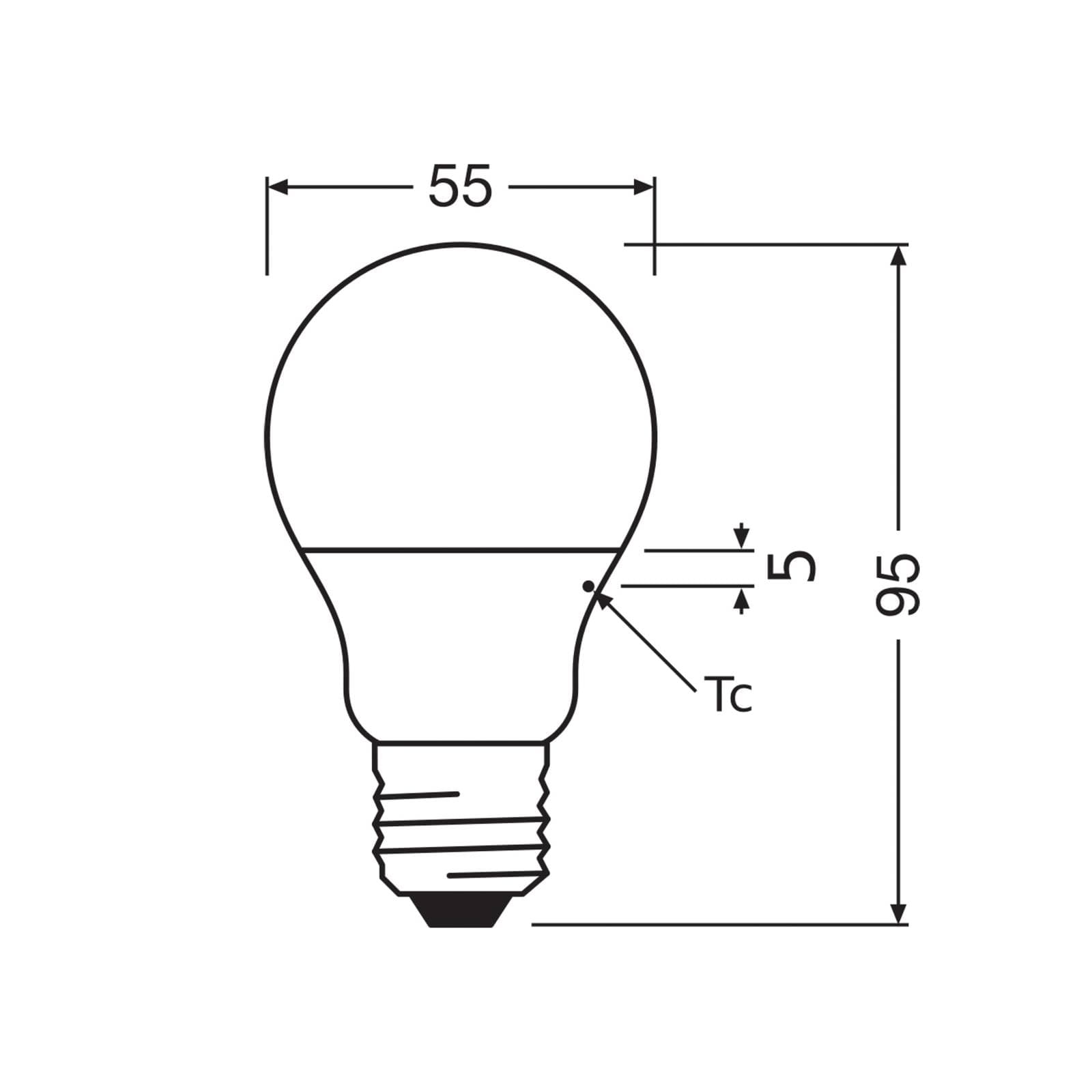 OSRAM LED Classic Star, matná, E27, 4,9 W, 2 700 K, 470 lm