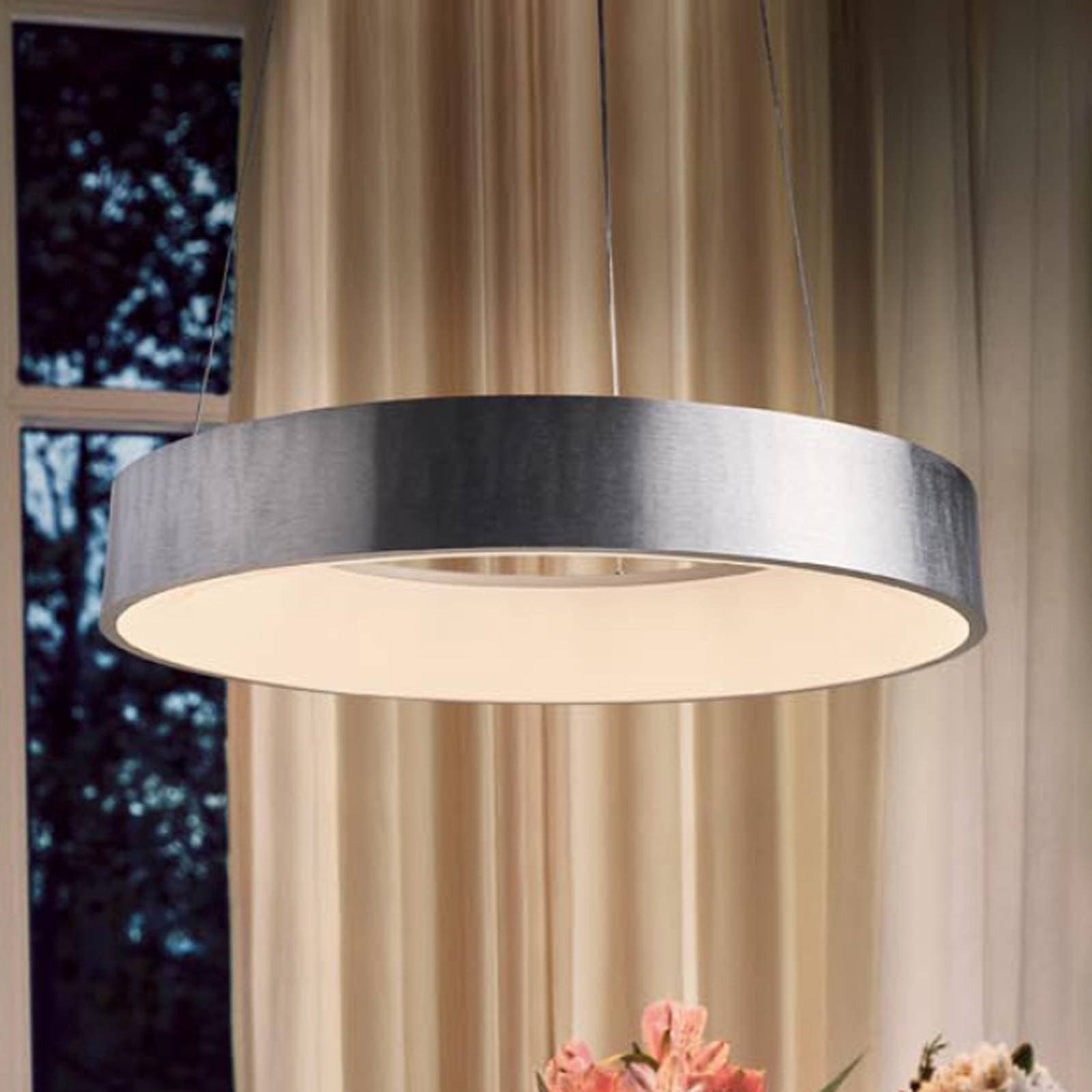 LEDVANCE SUN@Home Circular LED závesné svietidlo, strieborné, HCL