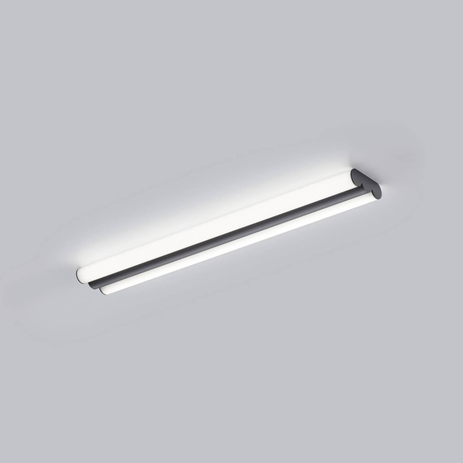Helestra LED zrkadlo svetlo LOOM, dĺžka 60 cm, čierna, IP44