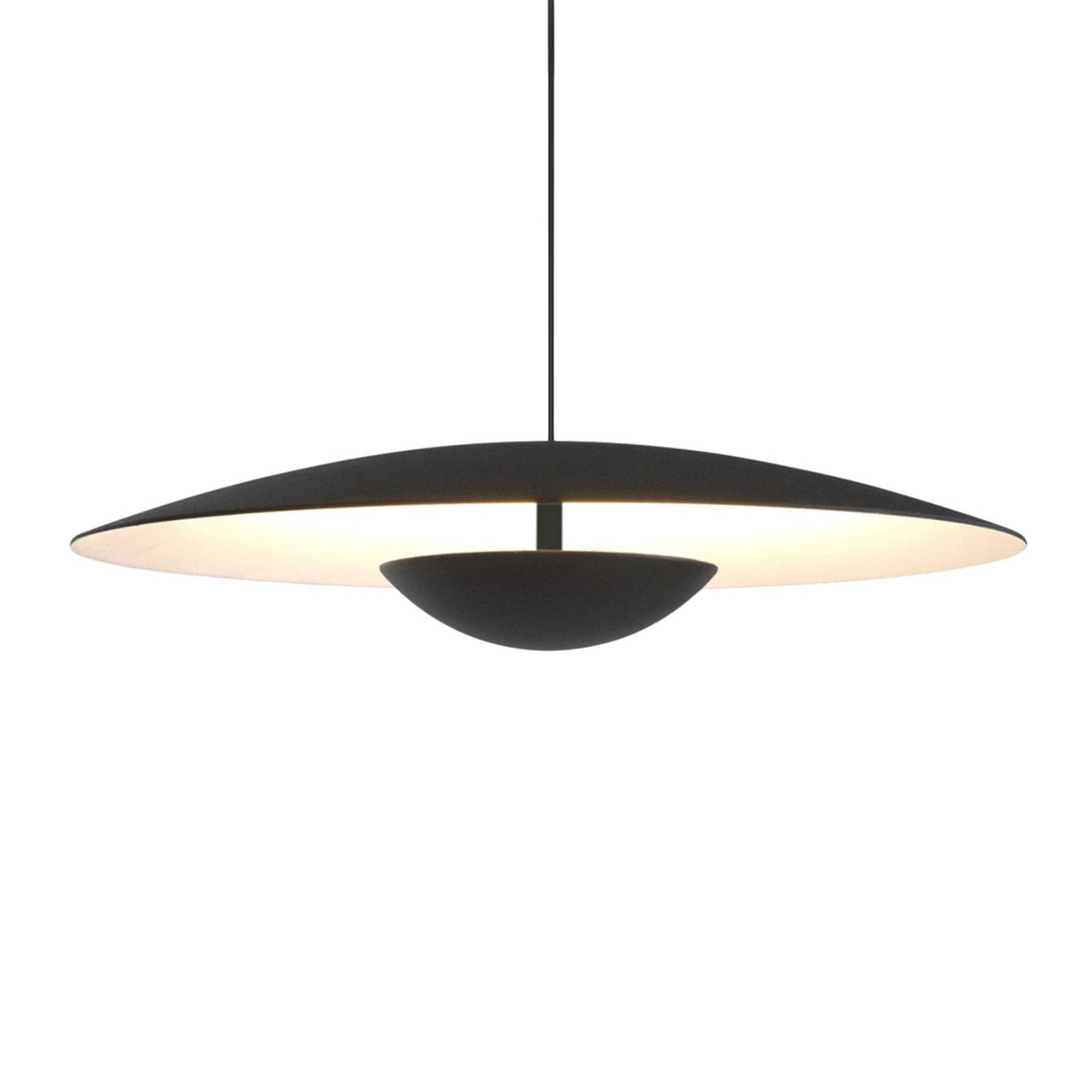 MARSET Ginger LED závesné svietidlo, Triac Ø42cm čierna/biela