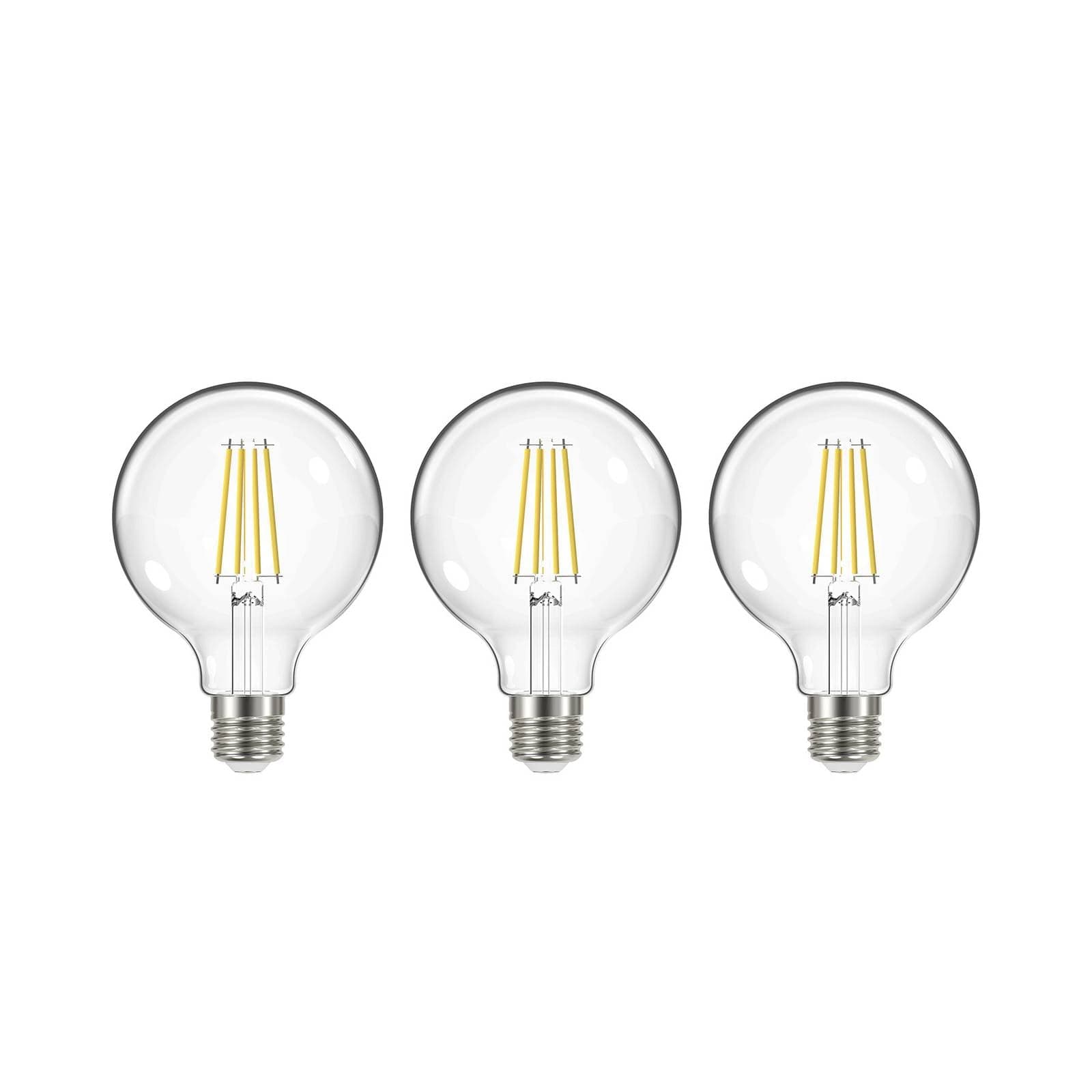 LED žiarovka, E27, G95, 3,8W, 2700K, 806lm, 3 kusy