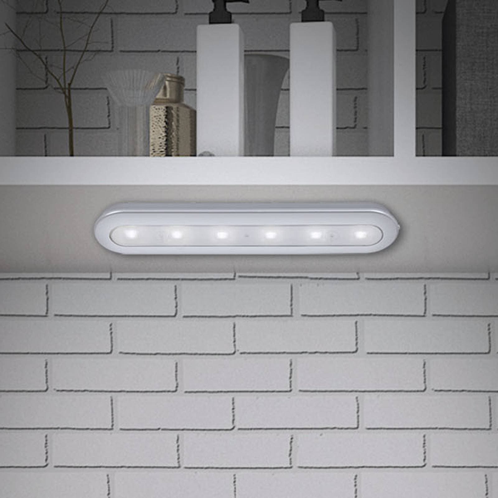 LED push light Row napájanie batériou 6 500K 30 cm