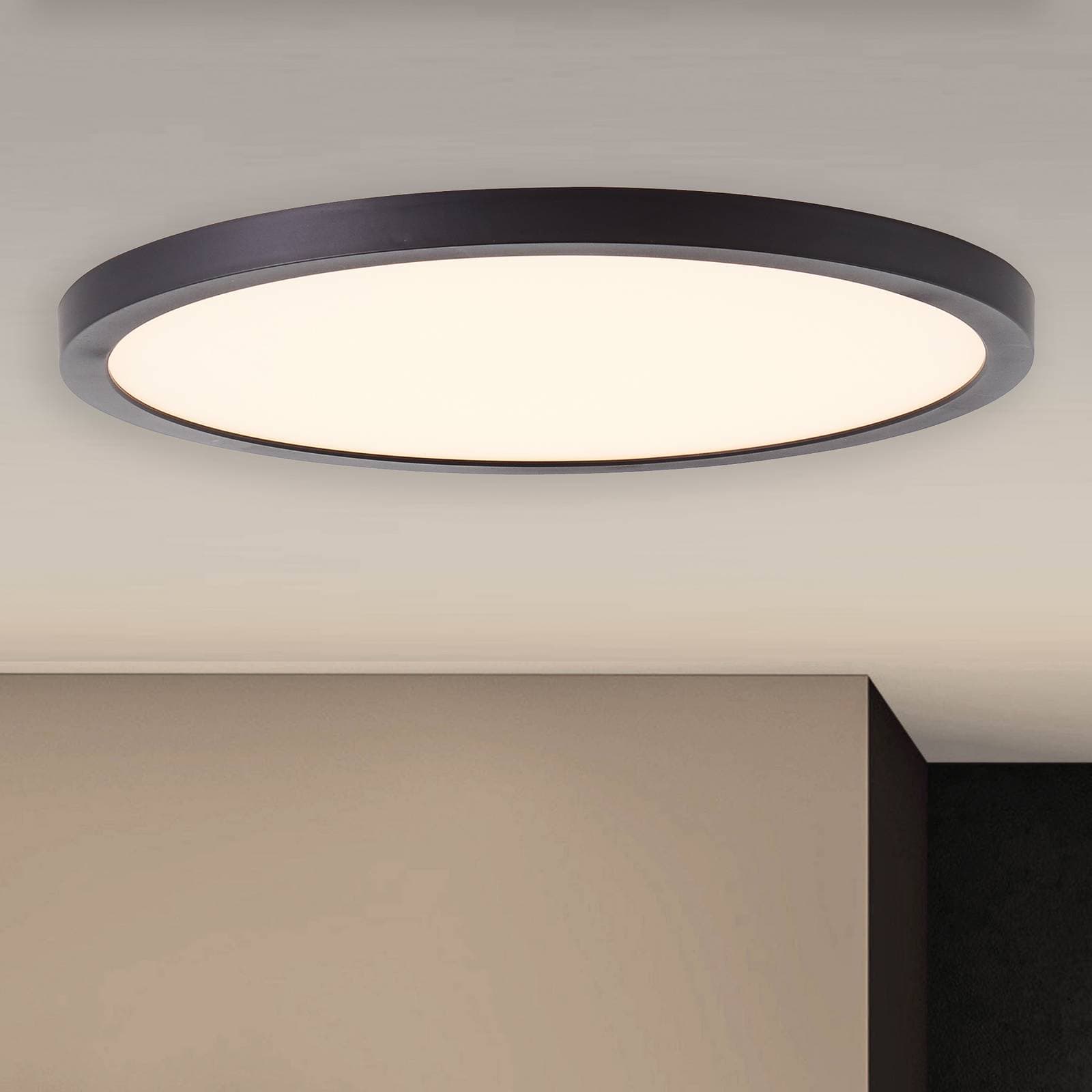 Stropné LED svietidlo Tuco, čierna, Ø 25 cm