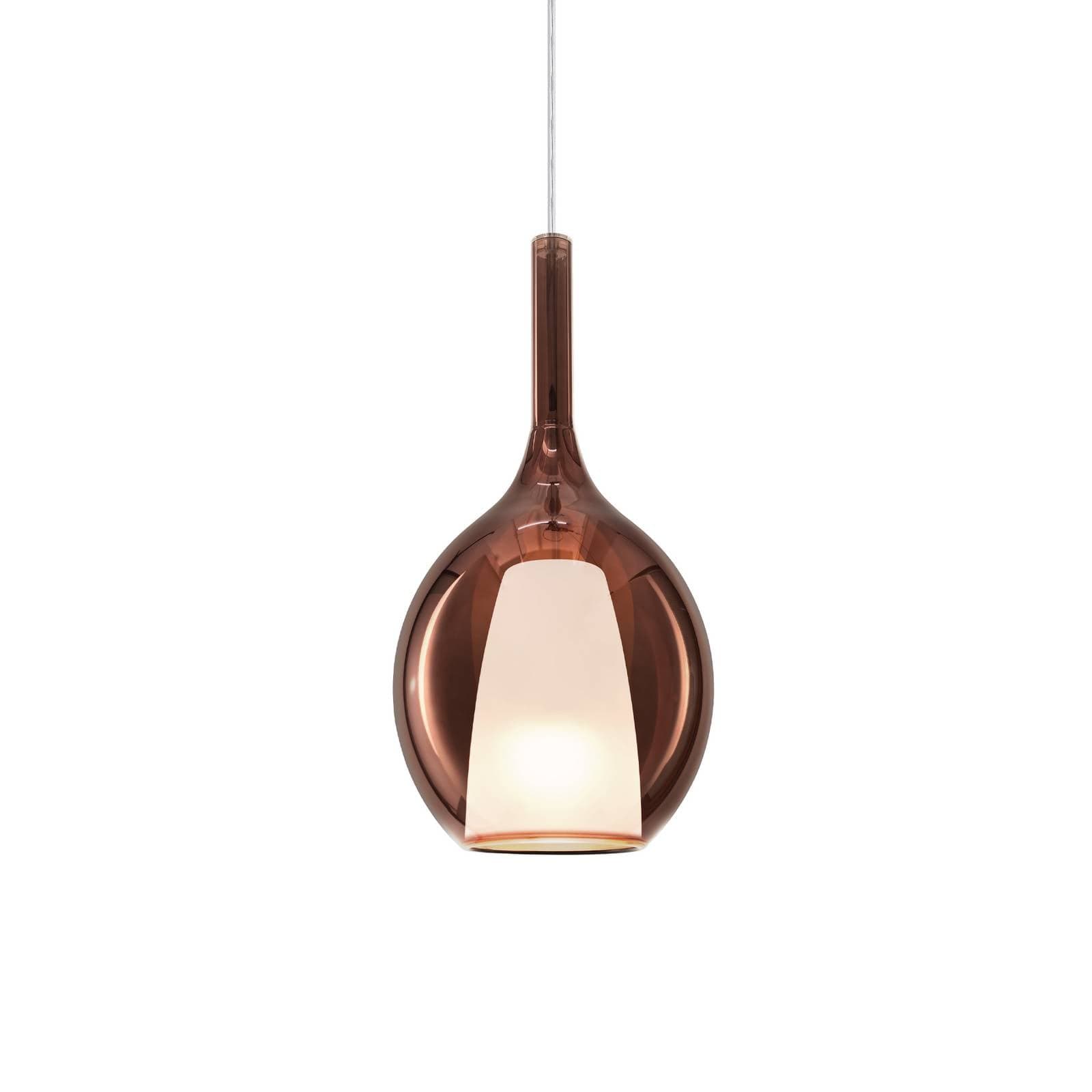 Ideal Lux závesné svietidlo Kalique 2, medená farba, Ø 18 cm