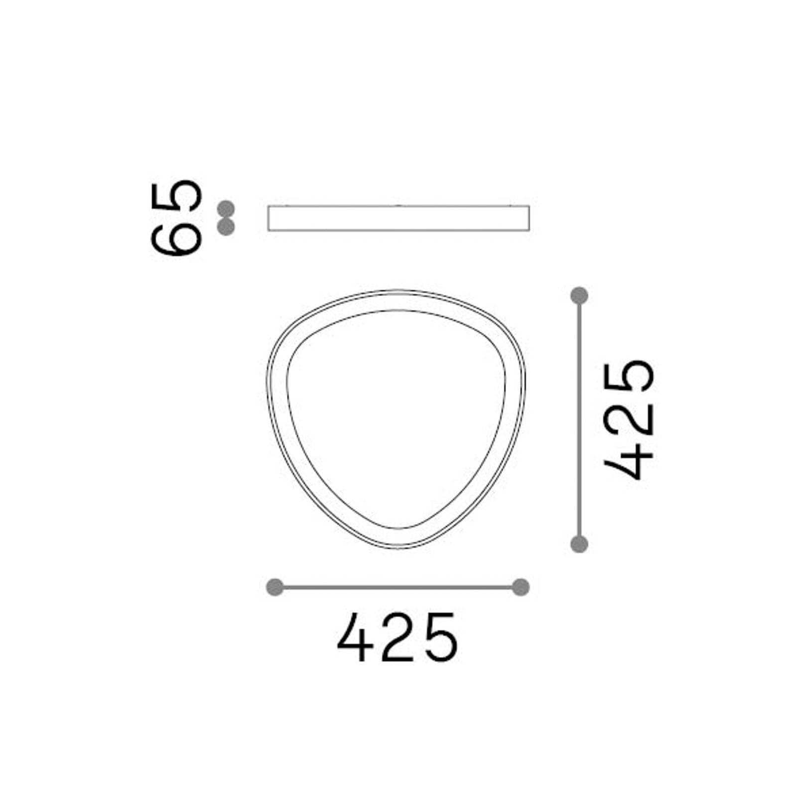 Stropné LED svetlo IDEAL LUX Gemini, čierne, 42 cm, 4000 K, zapnutie/vypnutie