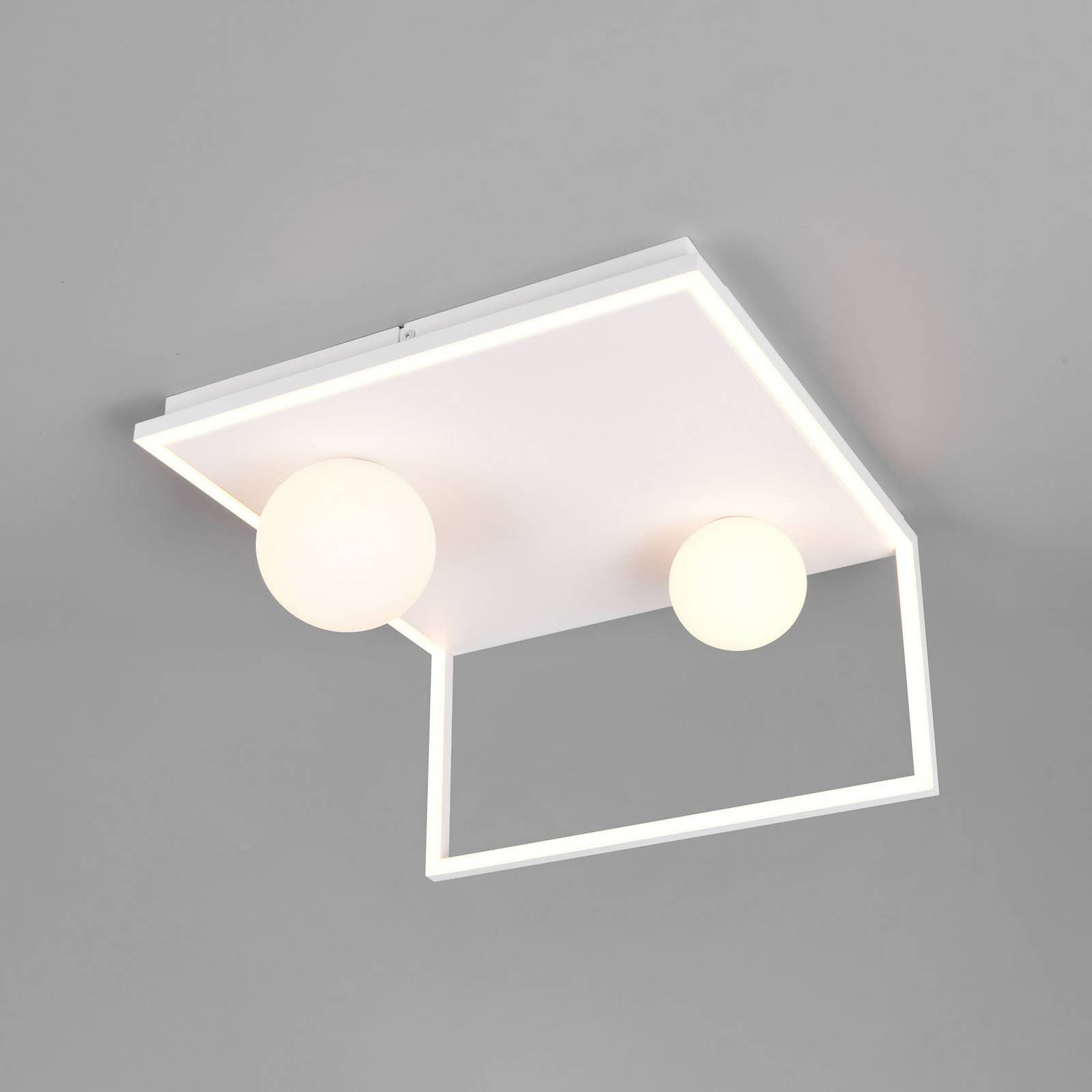 Stropné LED svetlo Arola, biele matné, šírka 37 cm, kov