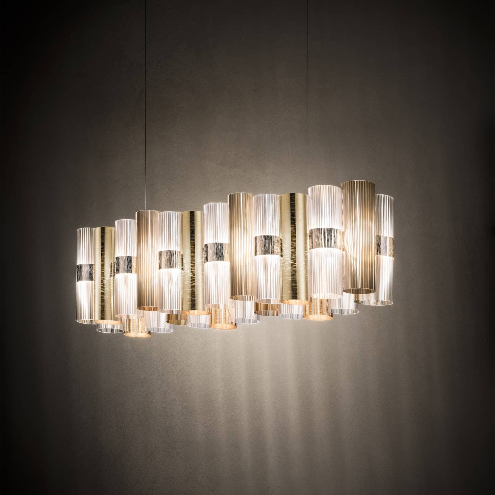 Slamp LED závesné svietidlo La Lollo, zlatá, 100 cm
