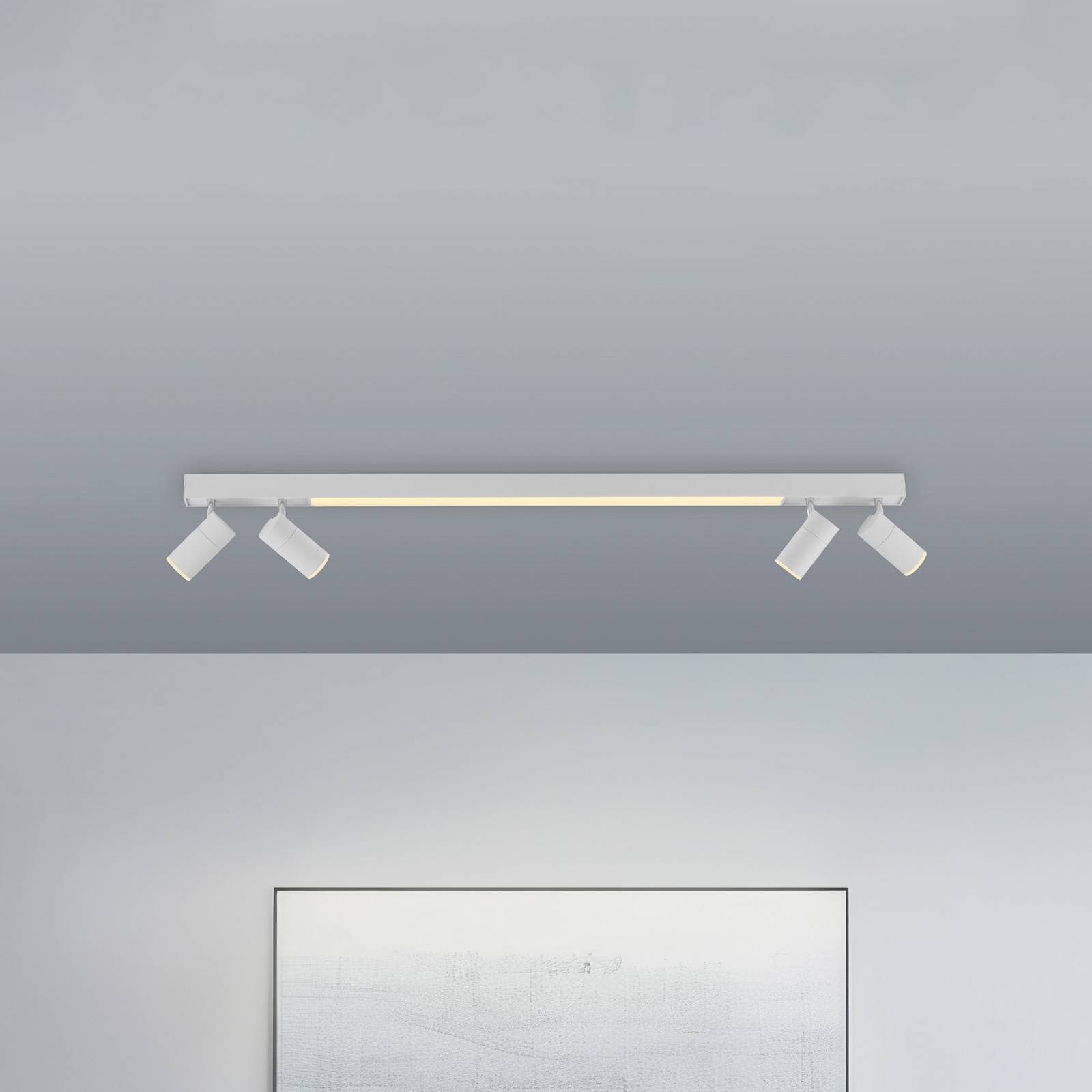 Stropné LED svetlo PURE Lines, 120 cm, biele, CCT, diaľkové ovládanie