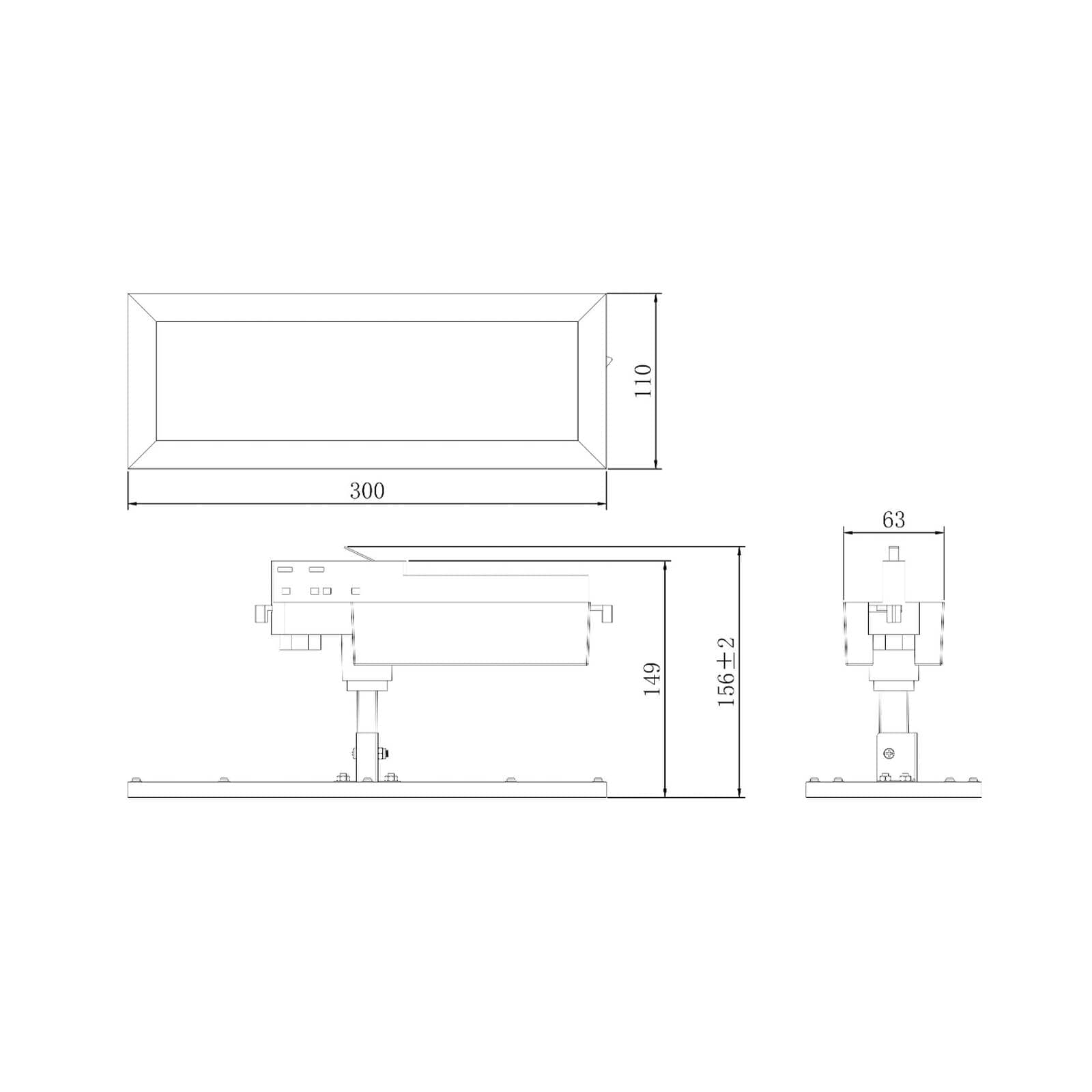 LED panel TRACK LIGHT, biely, 3-fázový, 3 000 K, zapnutie/vypnutie