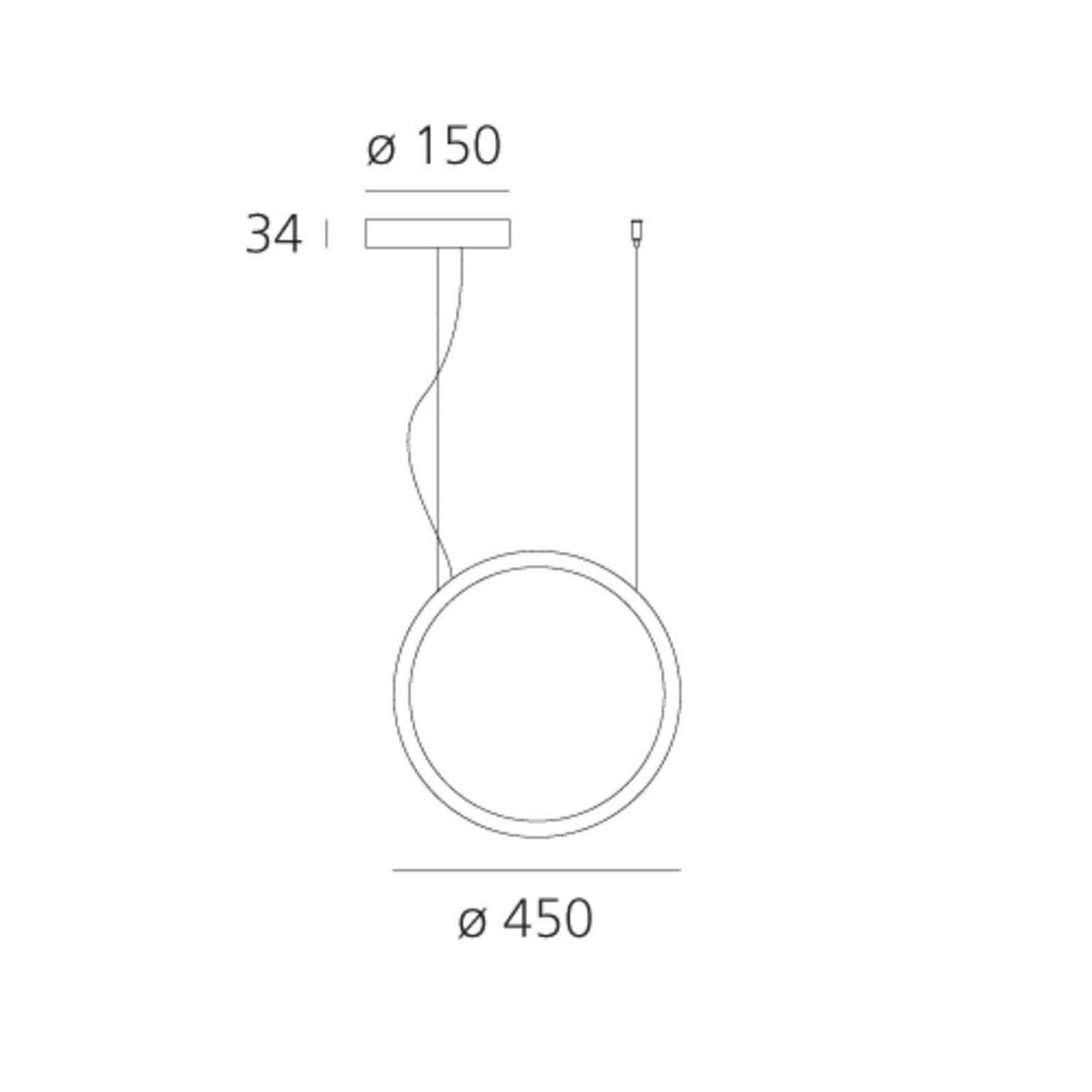 Artemide O LED vonkajšie závesné svetlo Ø 45 cm
