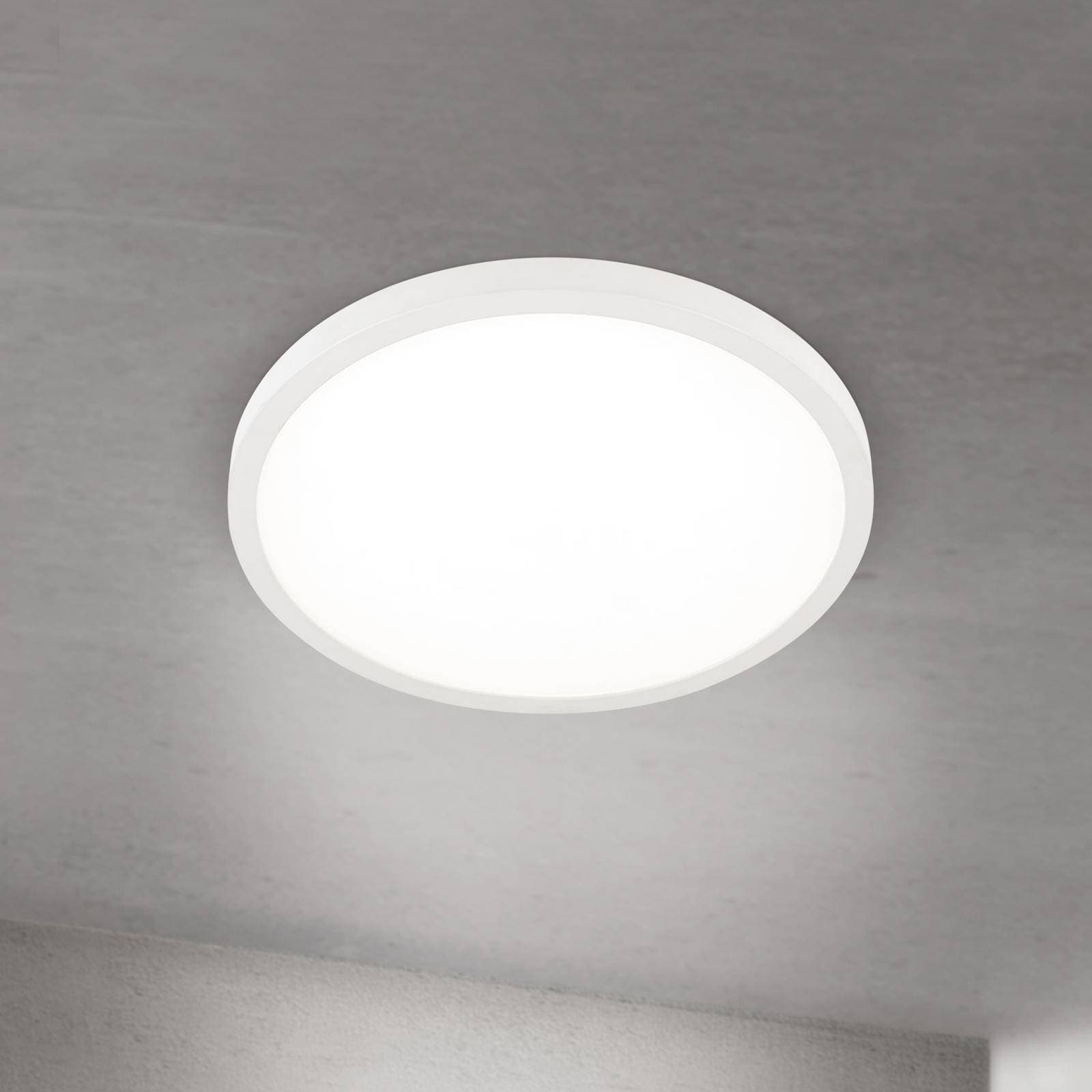 stropné LED svetlo Disc, biele Ø 40 cm, CCT, kov/plast