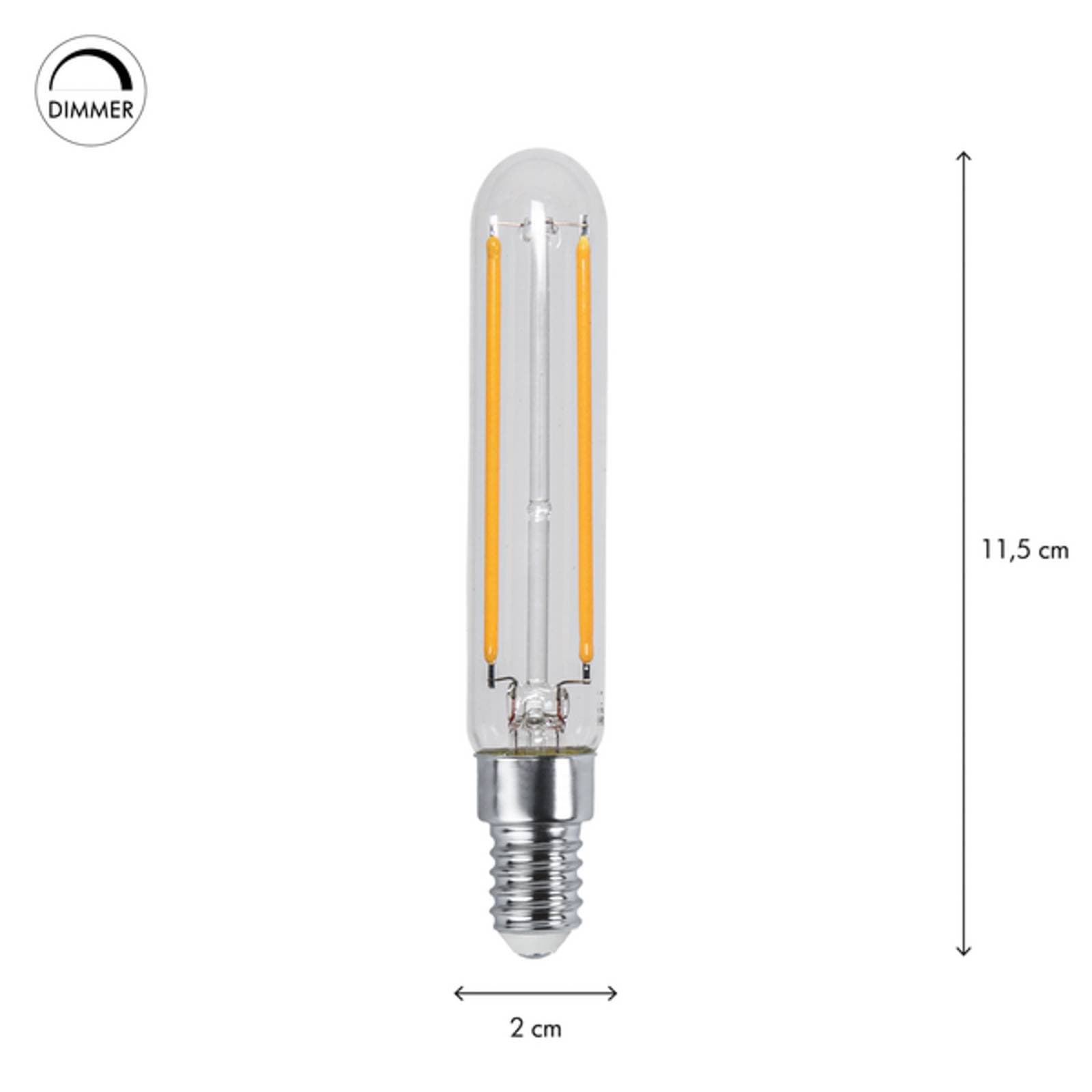LED žiarovka E14 3,3 W T20 s vláknovou žiarovkou 2 700 K Ra90, stmievateľné