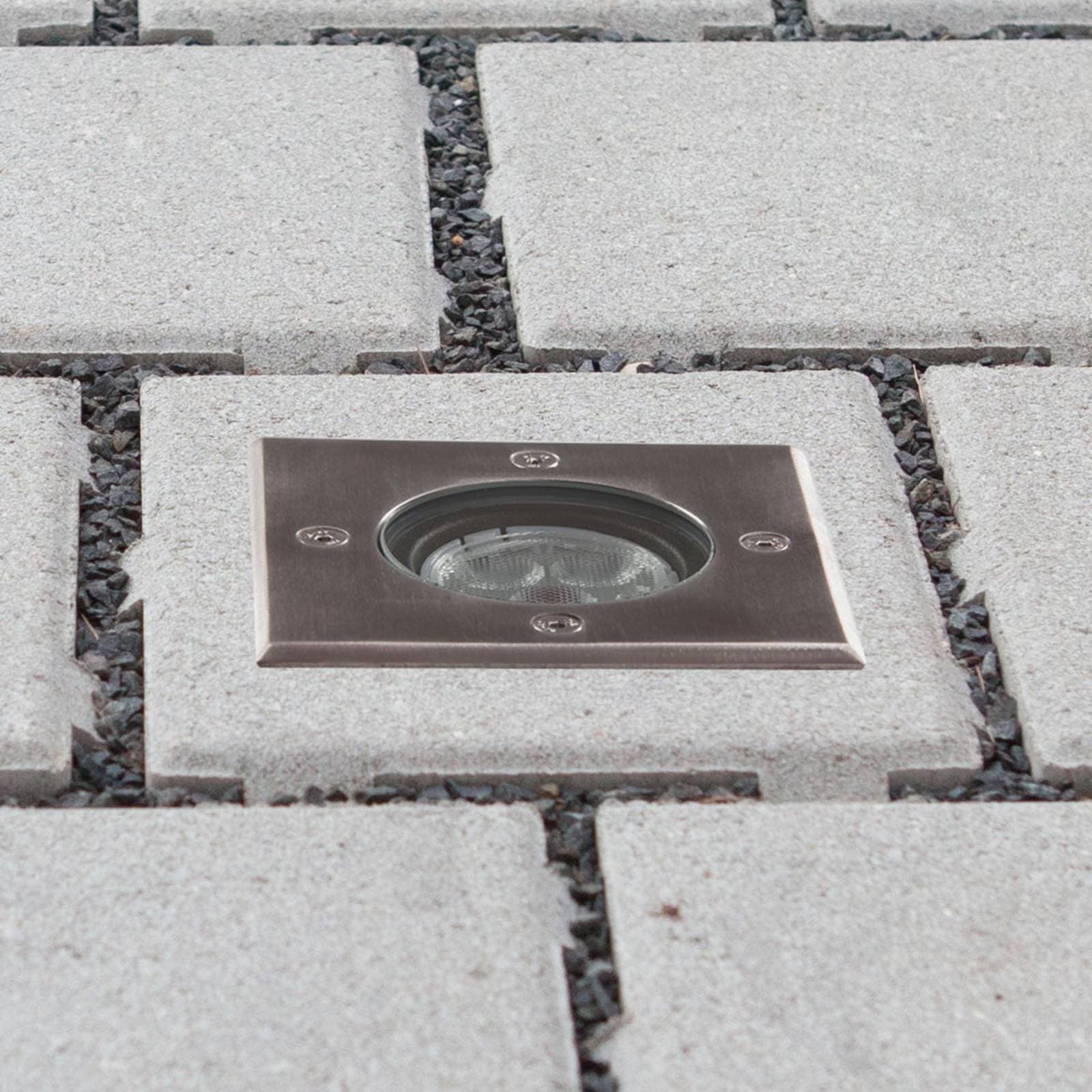 Lucande LED vstavané podlahové svietidlo Ava, 12 cm x 12 cm, IP67