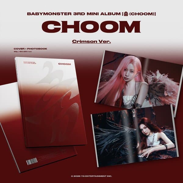 CD Babymonster - Choom - Photobook - Crimson version