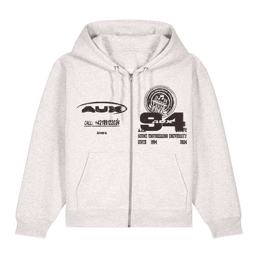 Mikina Dalyb - AUX company hoodie, Unisex,Svetlá šedá,L